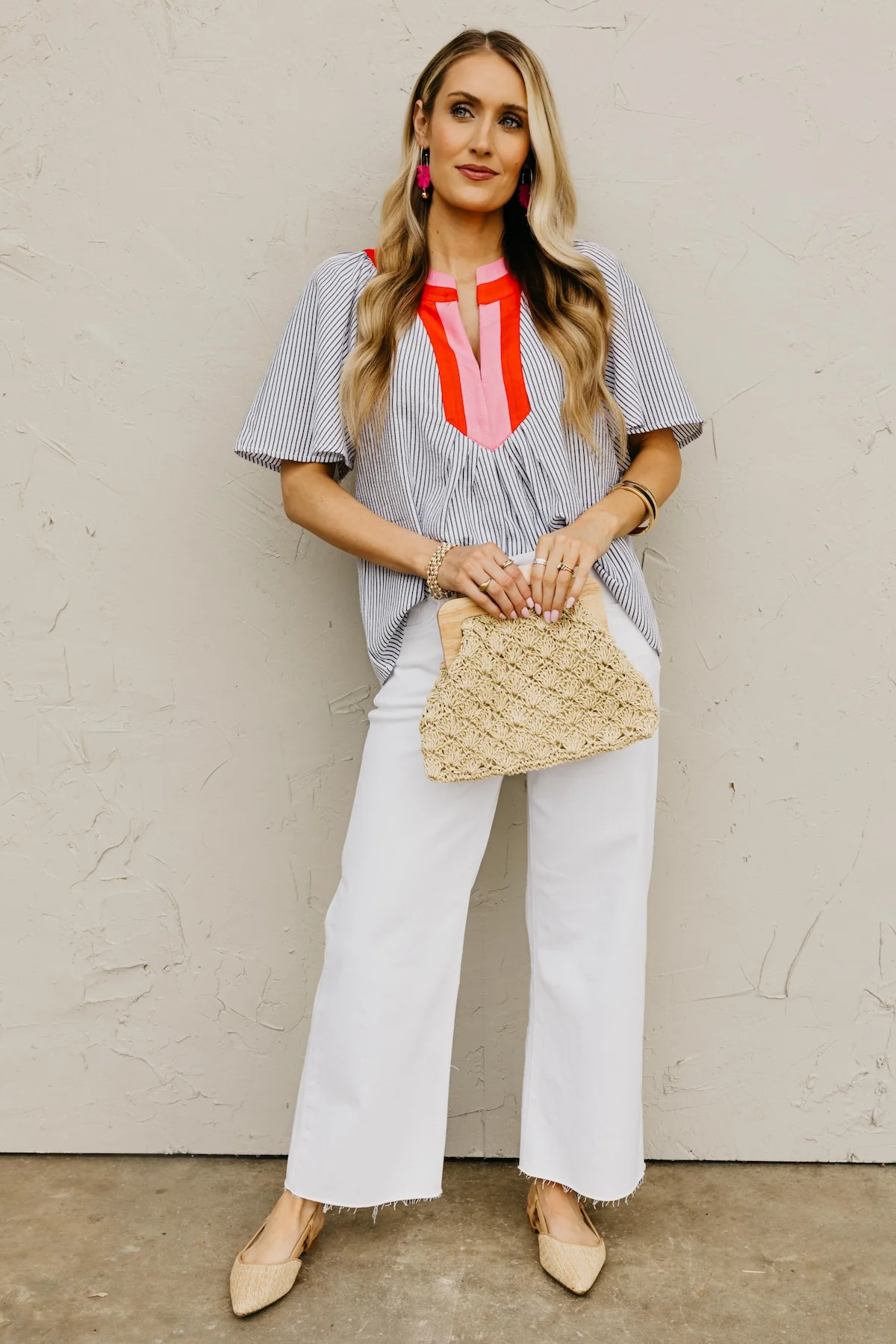 The Mila Striped Contrast Top - Image 2