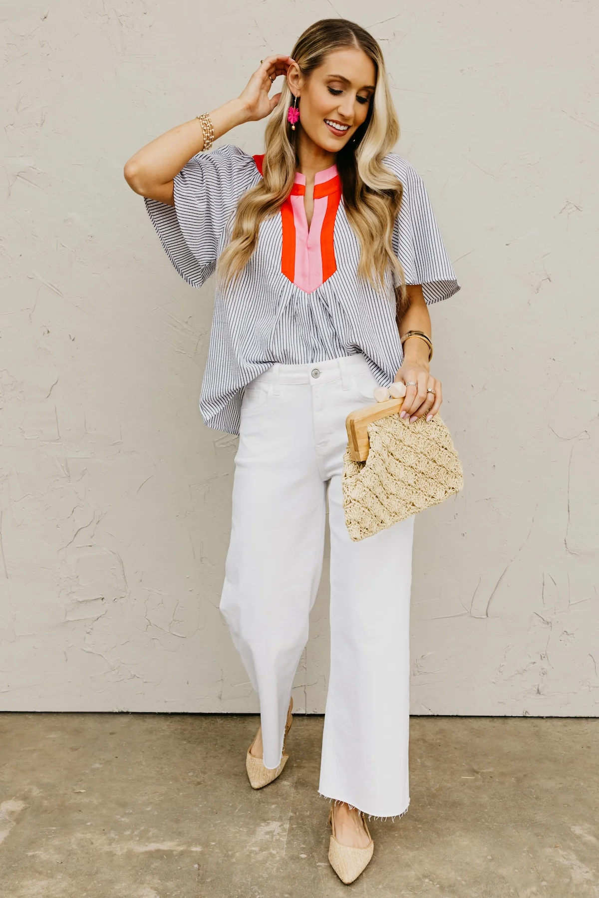 The Mila Striped Contrast Top - Image 4