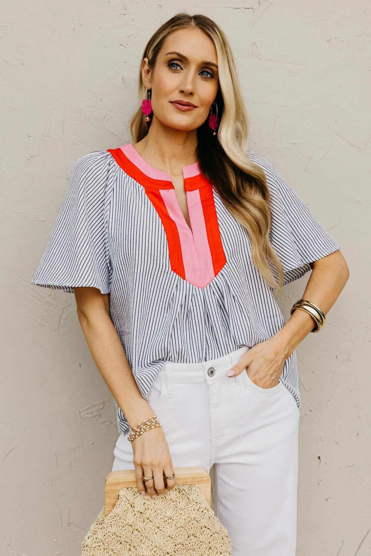 The Mila Striped Contrast Top - Image 5