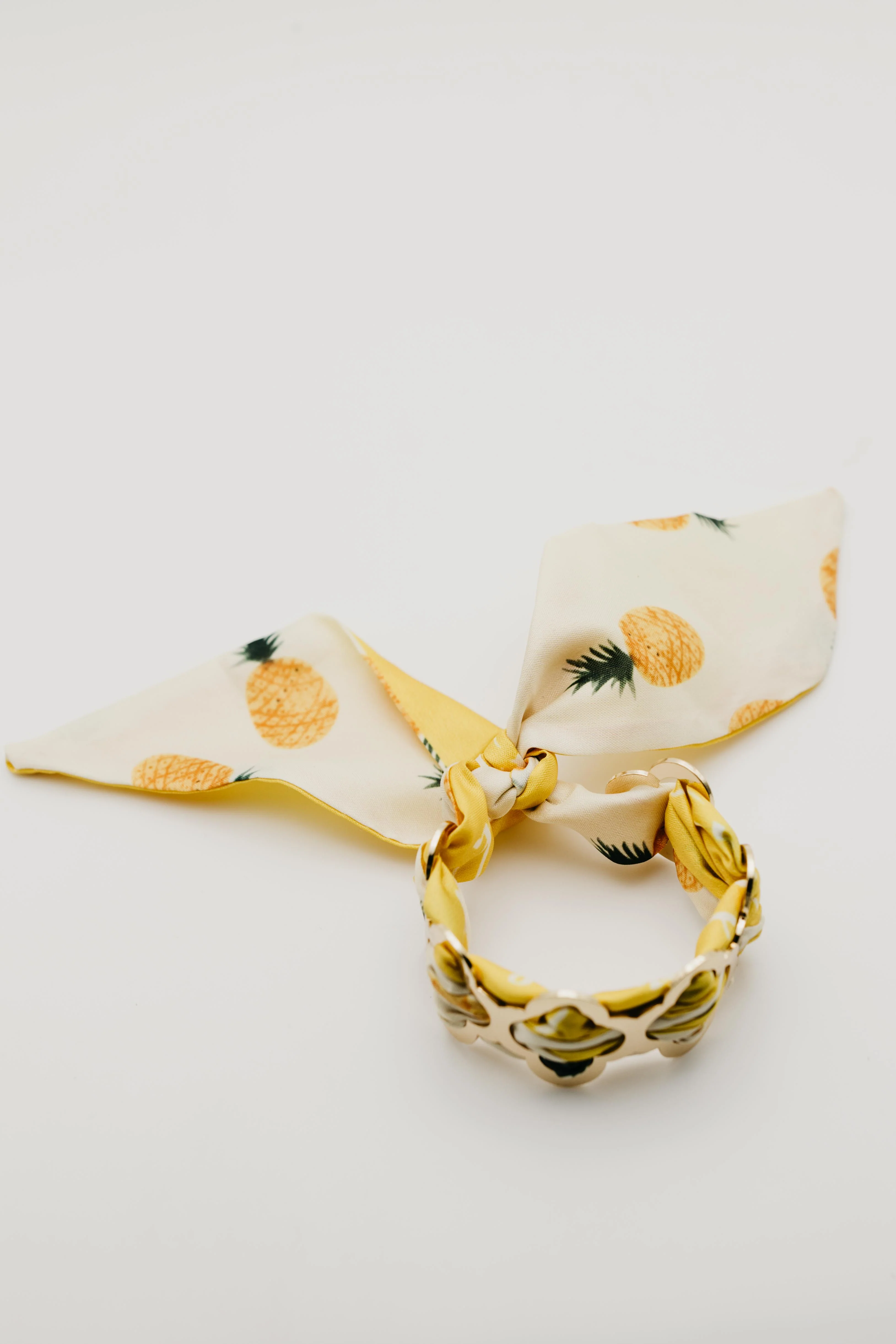 The Mimi Metallic Clover And Bandana Cuff Bracelet - Image 2
