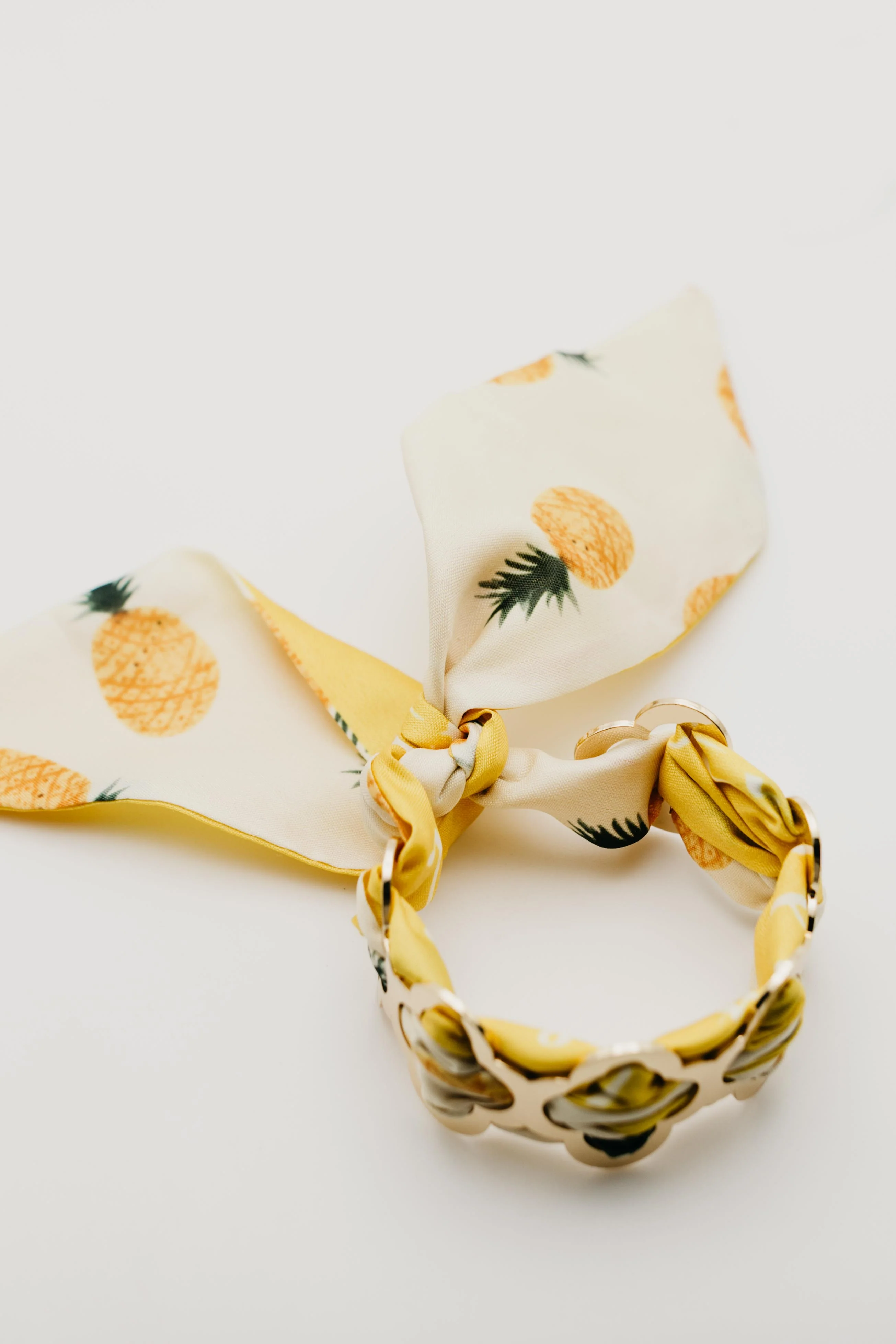 The Mimi Metallic Clover And Bandana Cuff Bracelet - Image 3