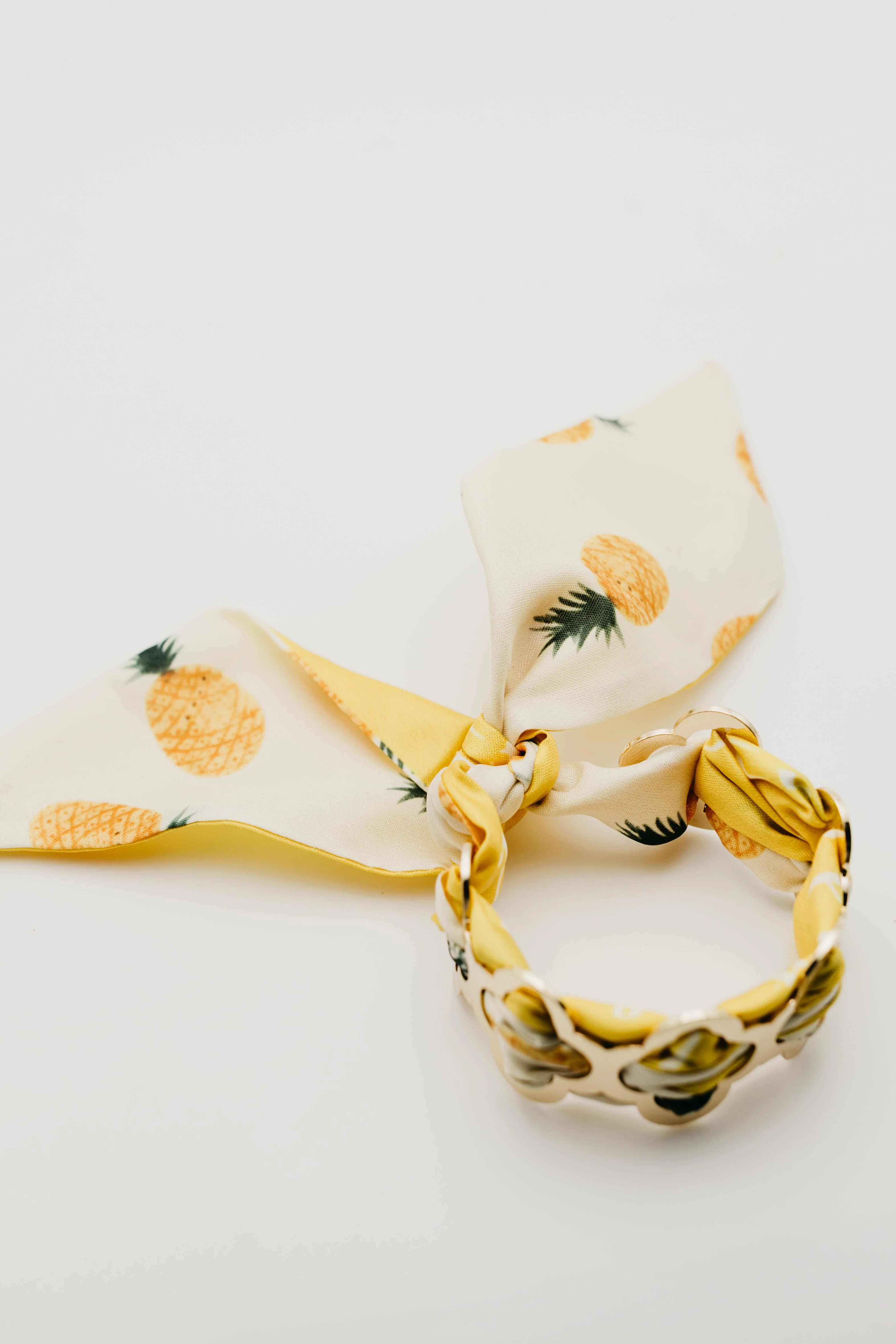 The Mimi Metallic Clover And Bandana Cuff Bracelet - Image 4