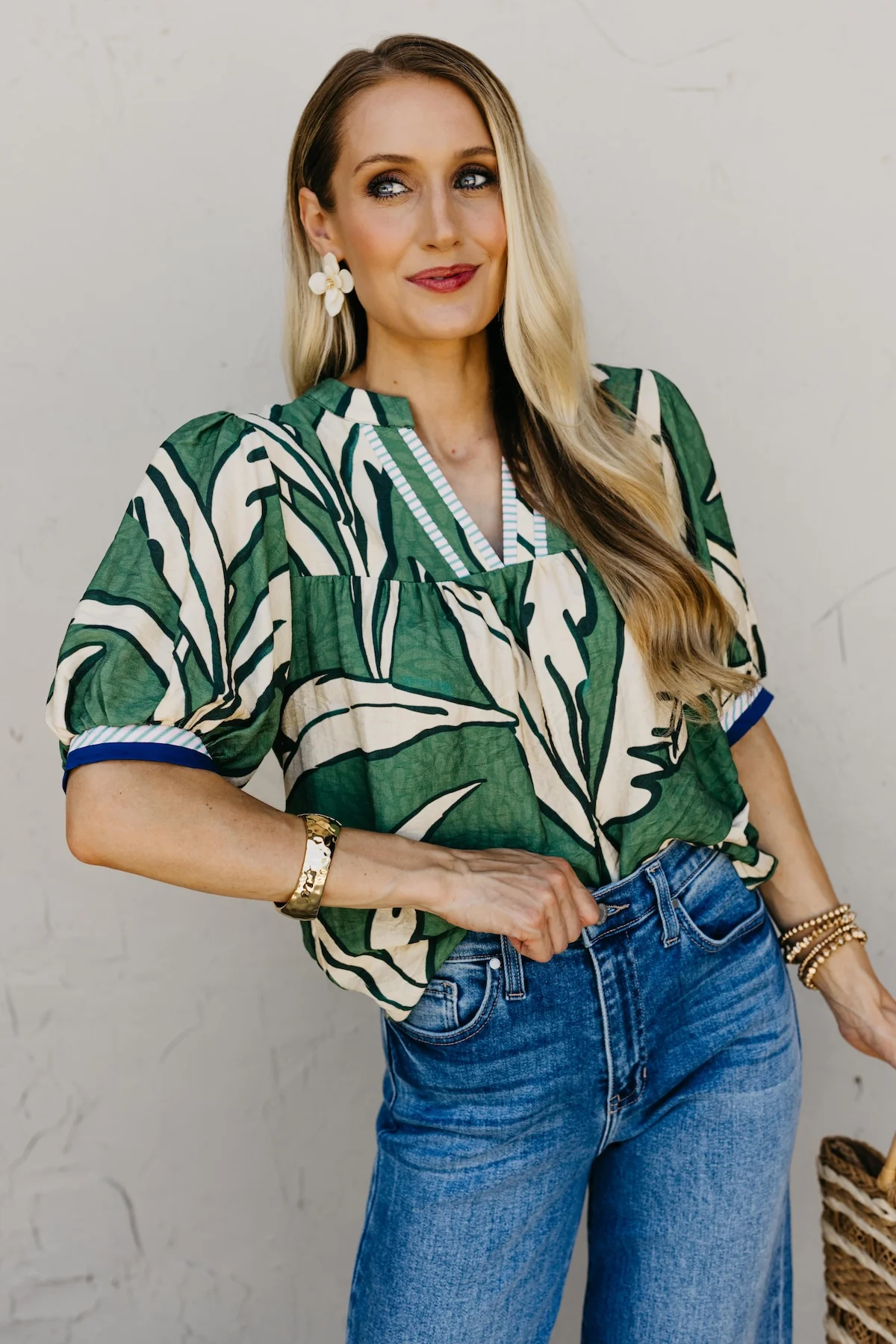 The Mira Geometric Blouse