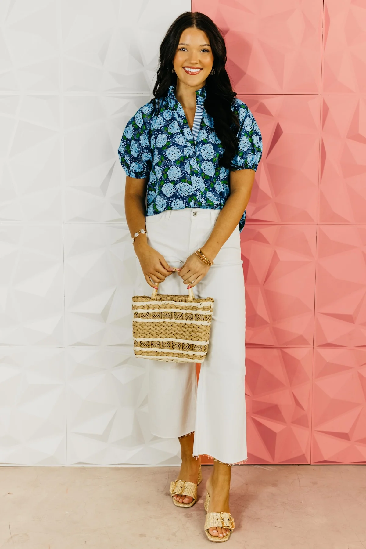 The Monea Woven Floral Top - Image 2