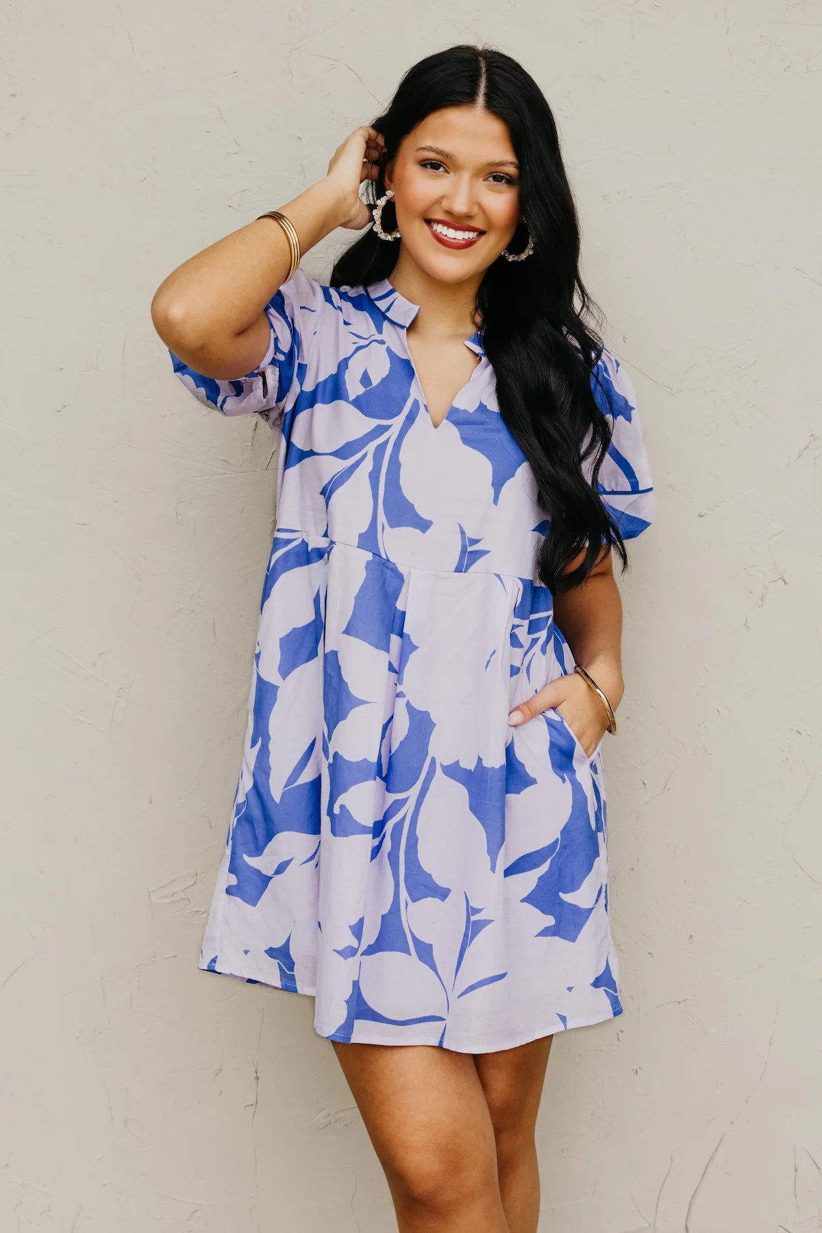 The Mya Floral Shift Mini Dress - Image 3