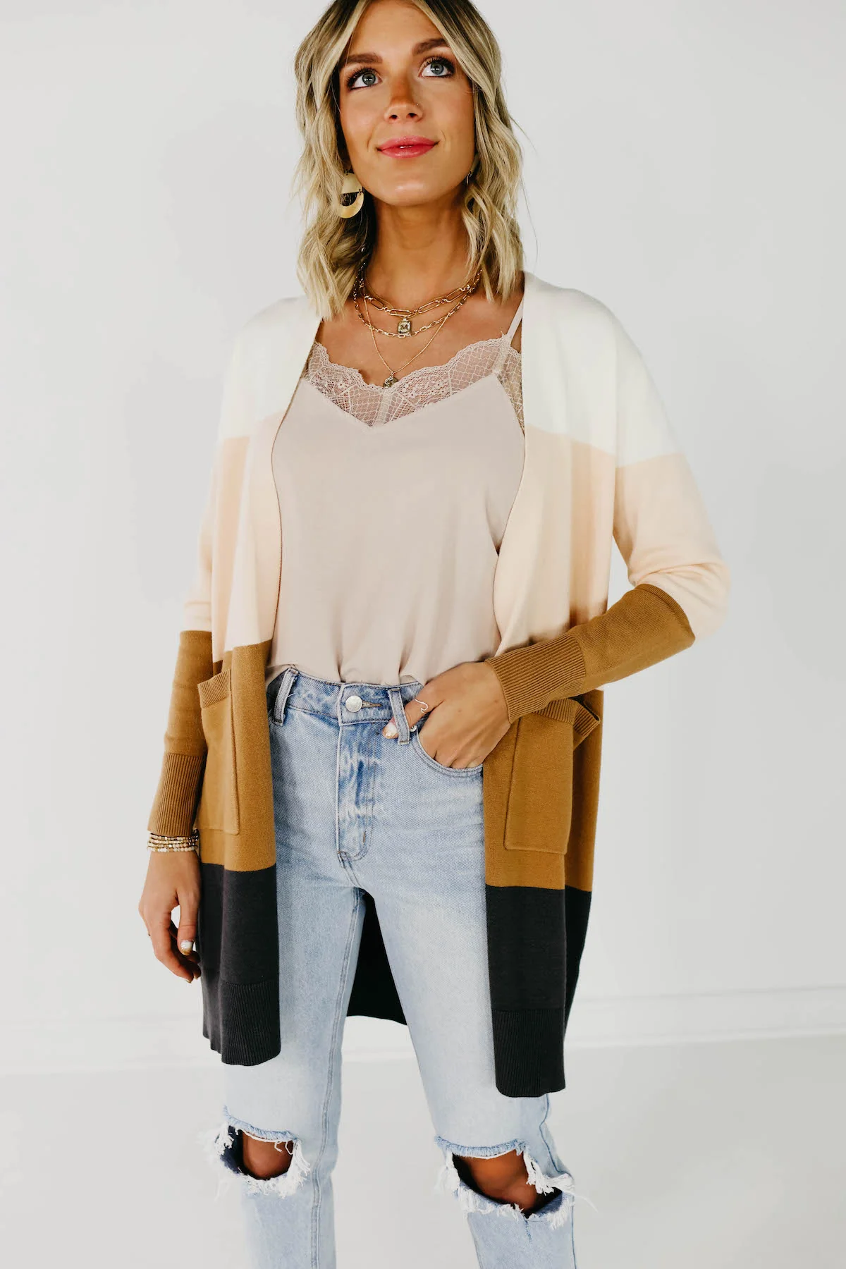 The Neapolitan Colorblock Cardigan - Multi - Image 5