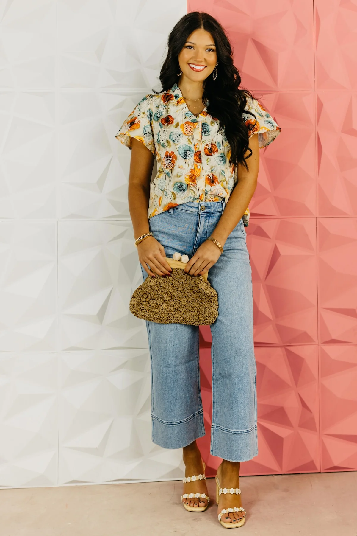 The Neisha Floral Embroidered Print Top - Image 2