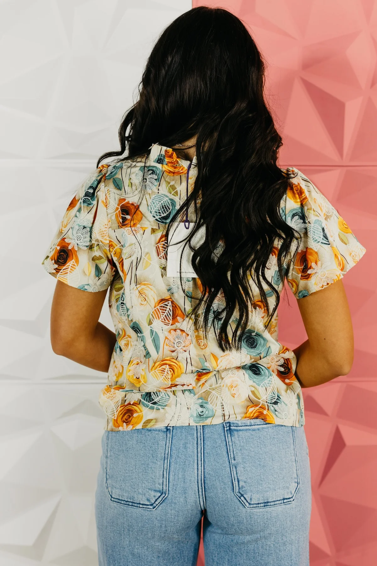 The Neisha Floral Embroidered Print Top - Image 8