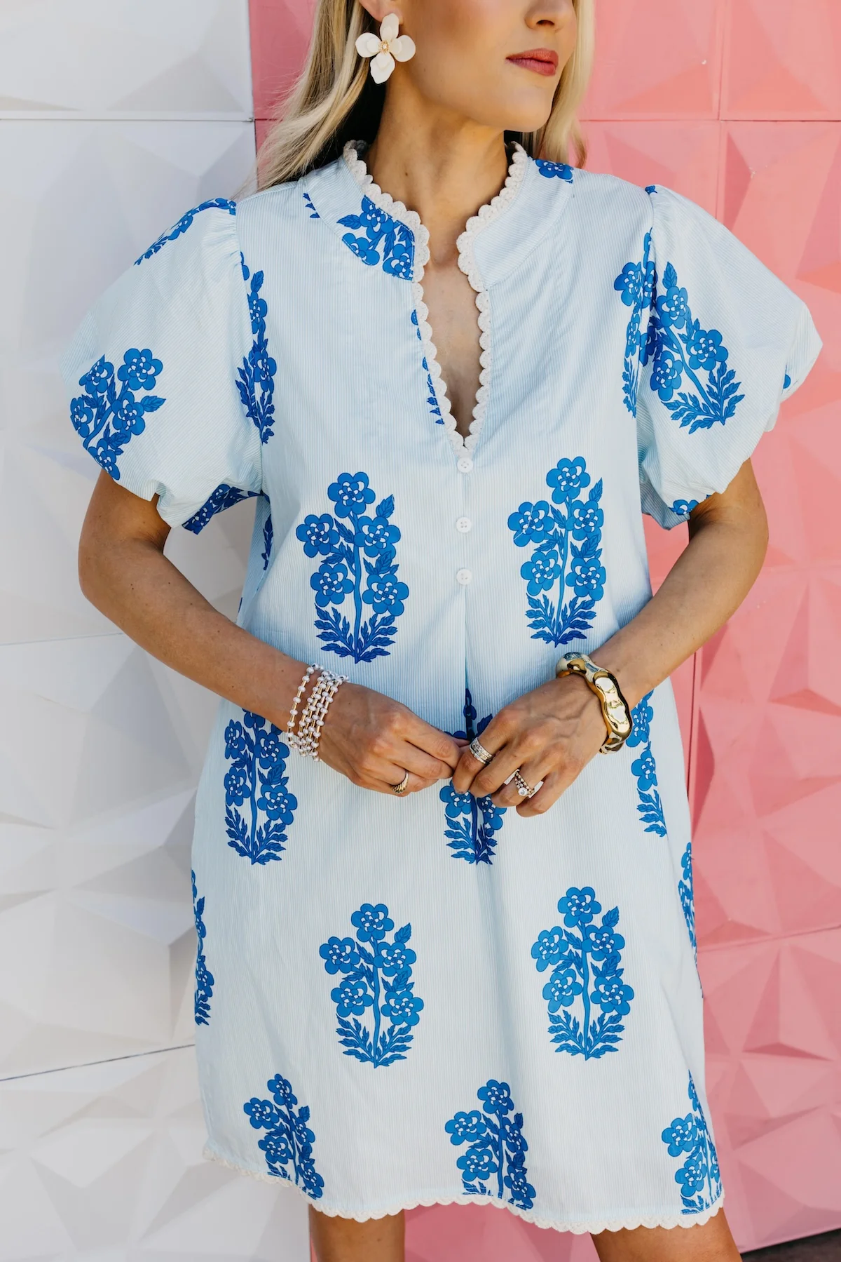 The Noel Puff Sleeve Mini Dress - Image 6