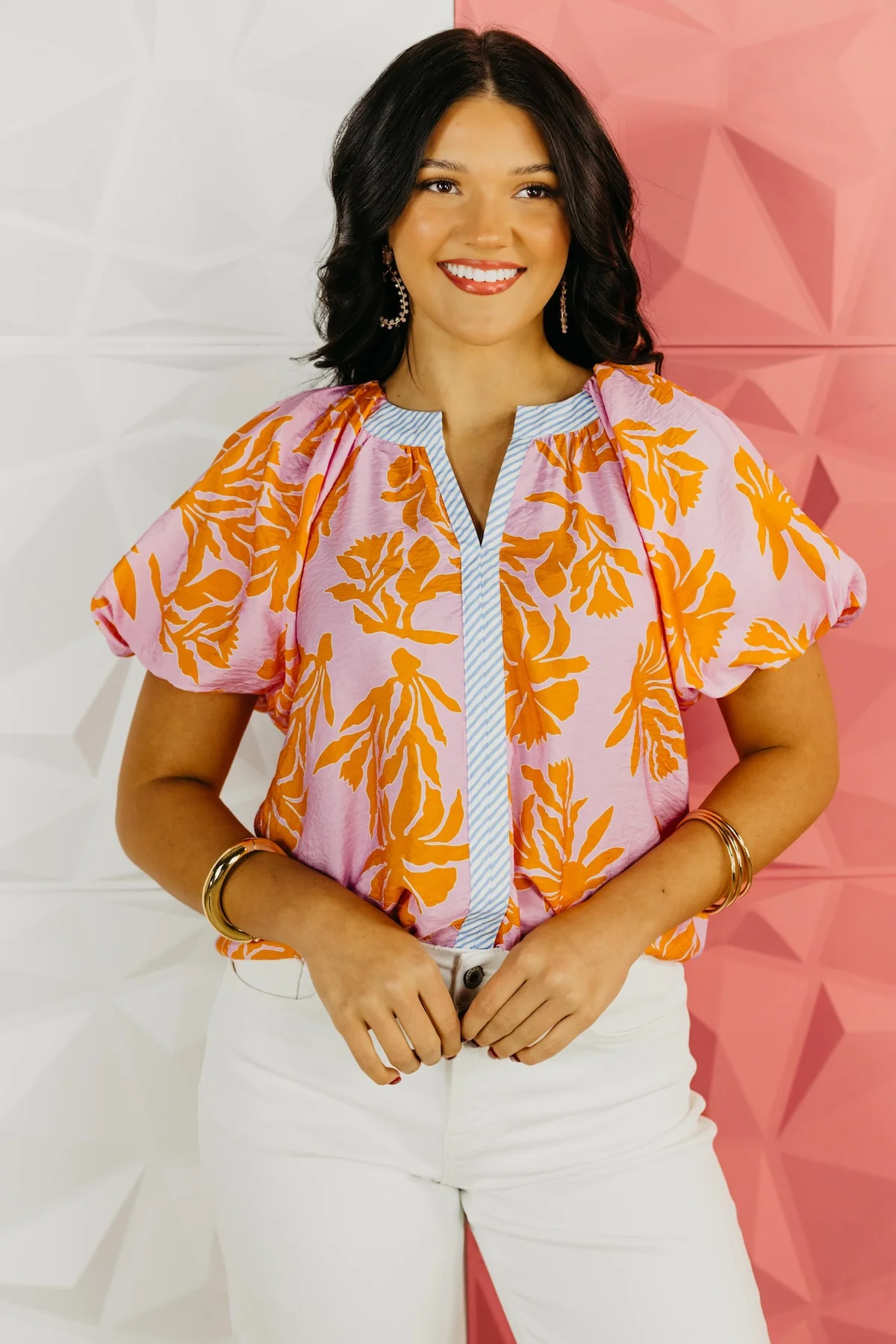 The Nolan Puff Sleeve Floral Top - Image 6