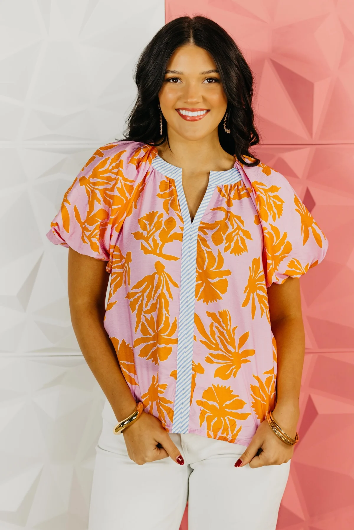 The Nolan Puff Sleeve Floral Top - Image 7
