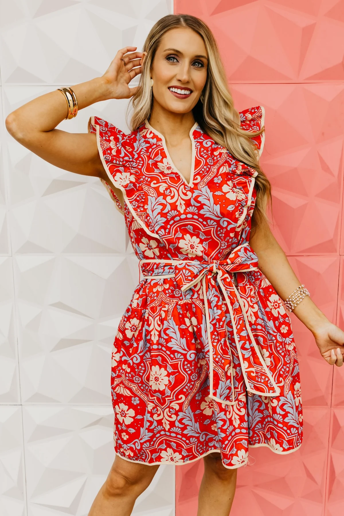 The Nyla Floral Ruffled Mini Dress - Image 11