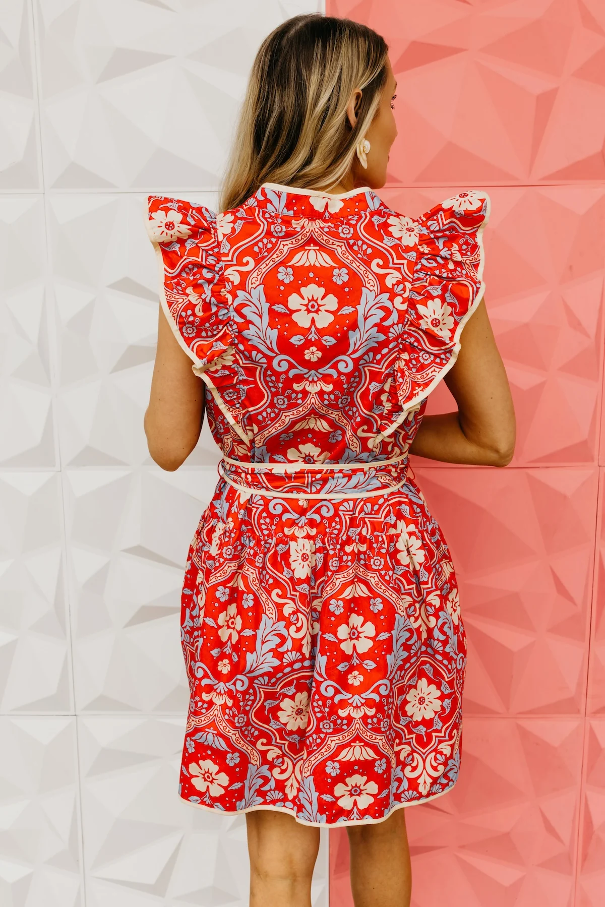 The Nyla Floral Ruffled Mini Dress - Image 13