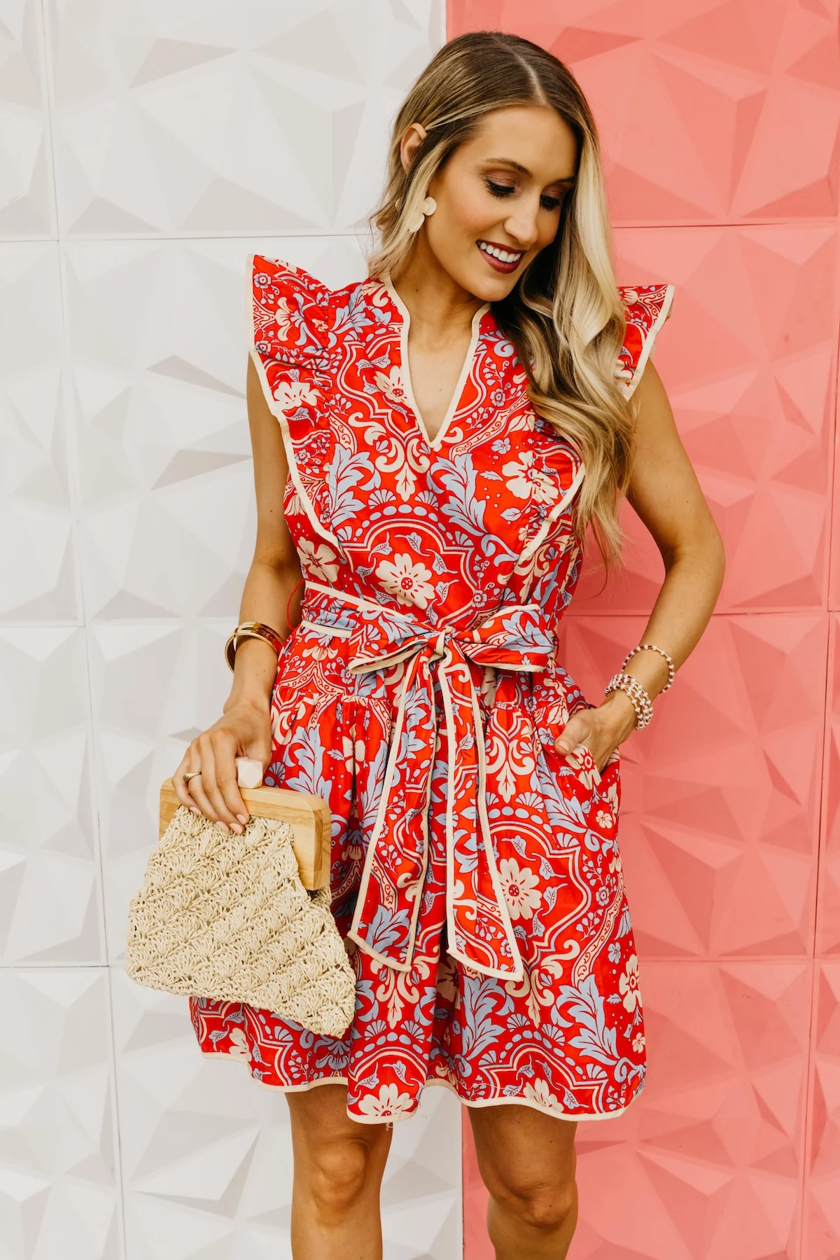 The Nyla Floral Ruffled Mini Dress - Image 7