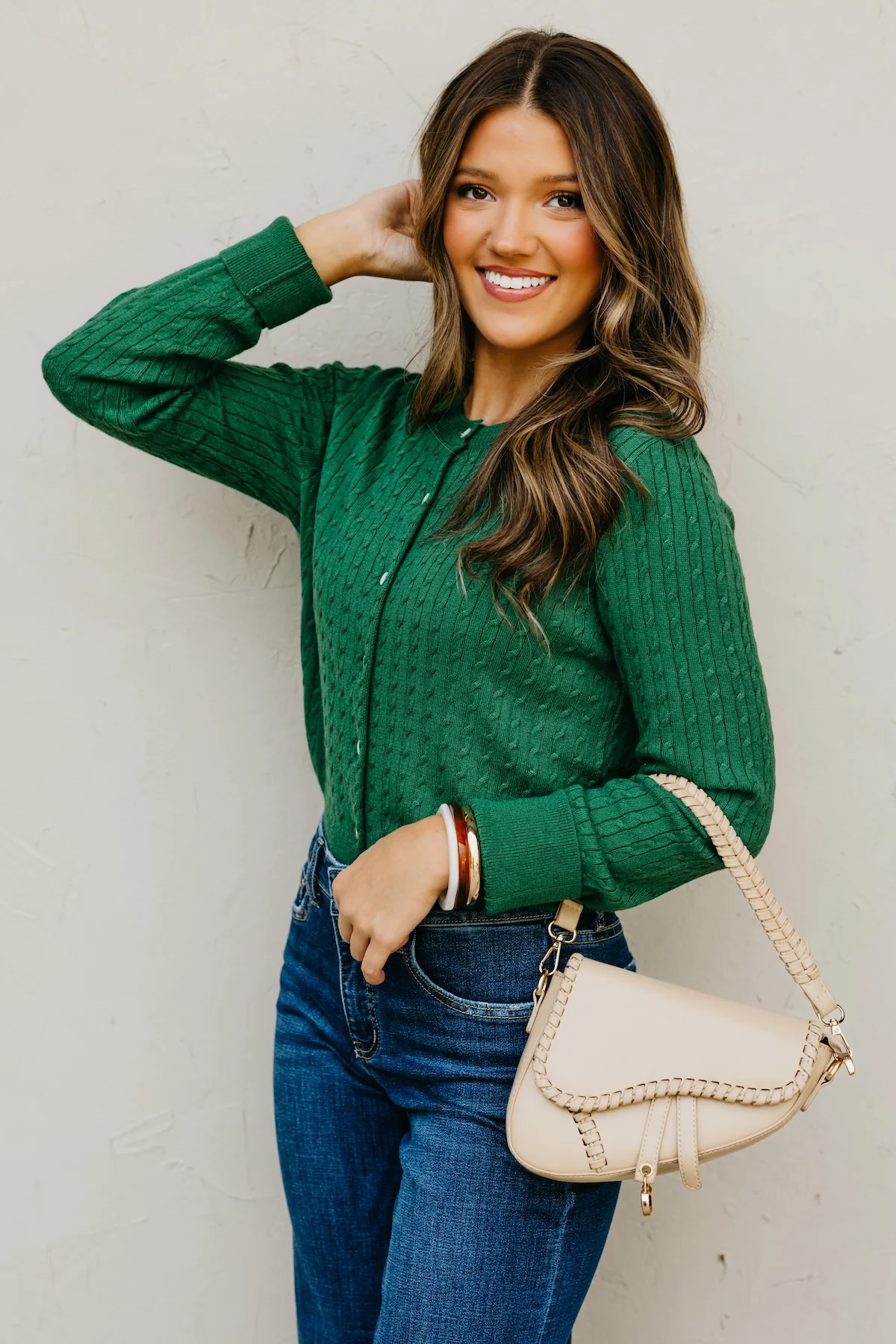 The Osbourne Cable Knit Sweater Cardigan - Image 3