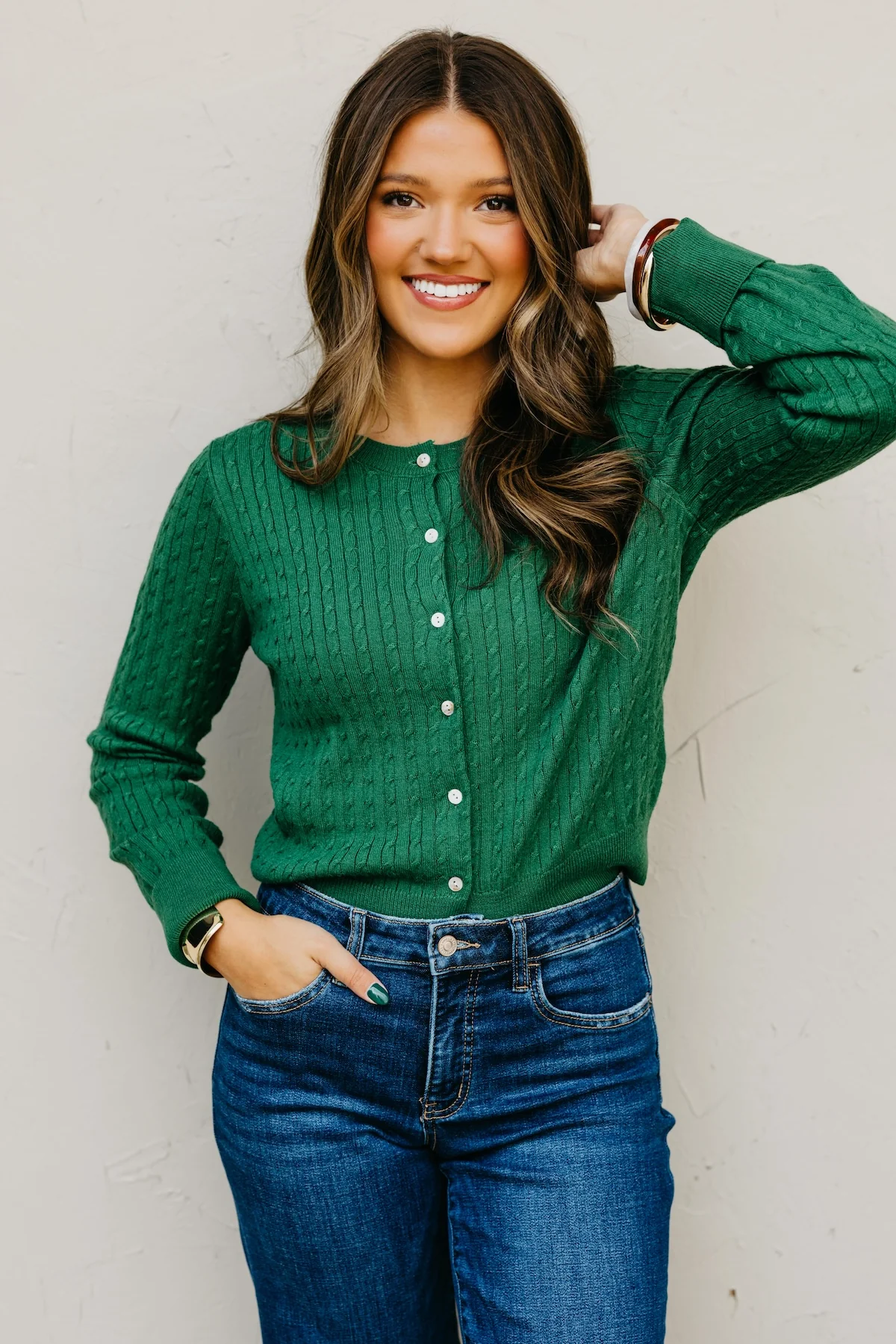 The Osbourne Cable Knit Sweater Cardigan - Image 6