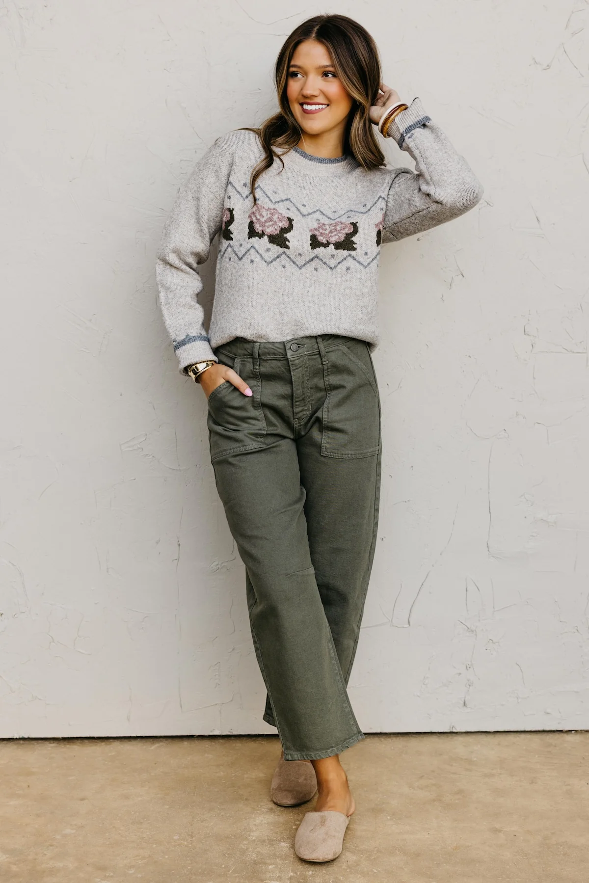 The Ottilie Vintage Rose Sweater - Image 2