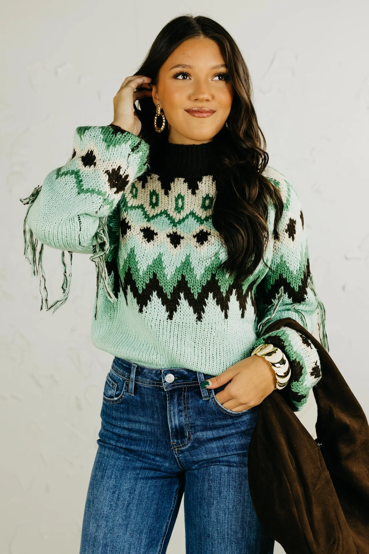 The Parker Nordic Fringe Sweater