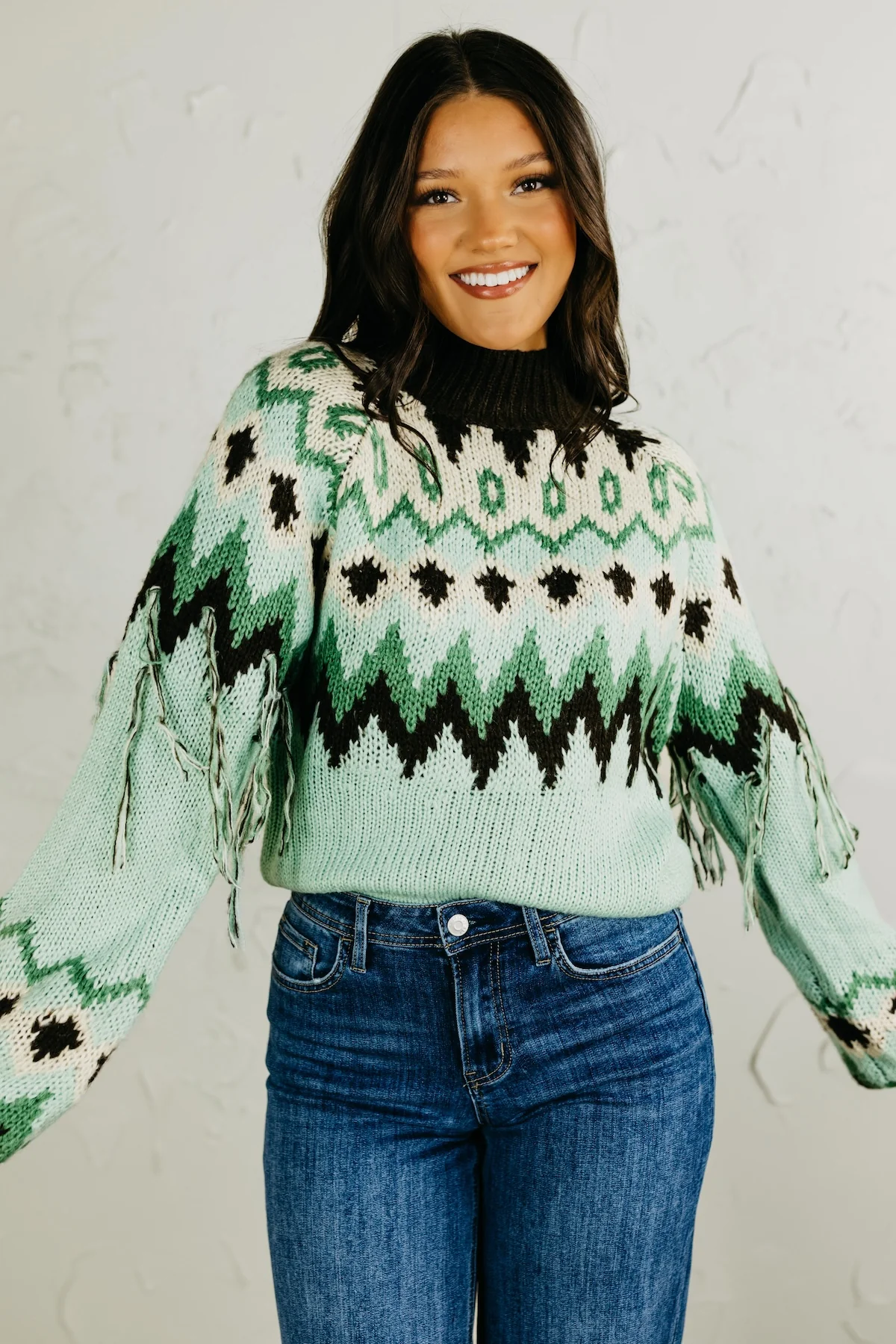 The Parker Nordic Fringe Sweater - Image 4
