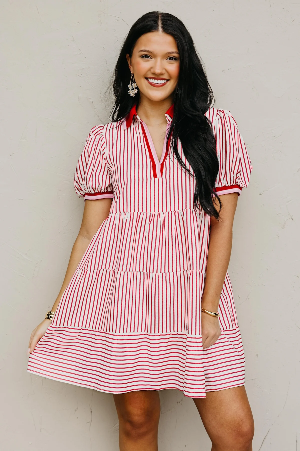 The Patrick Puff Sleeve Mini Dress - Image 3