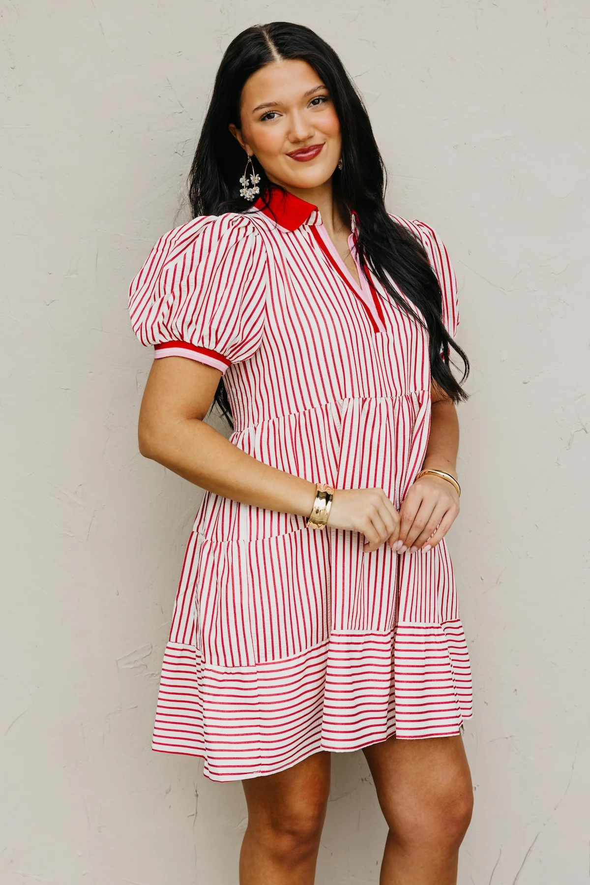 The Patrick Puff Sleeve Mini Dress - Image 7