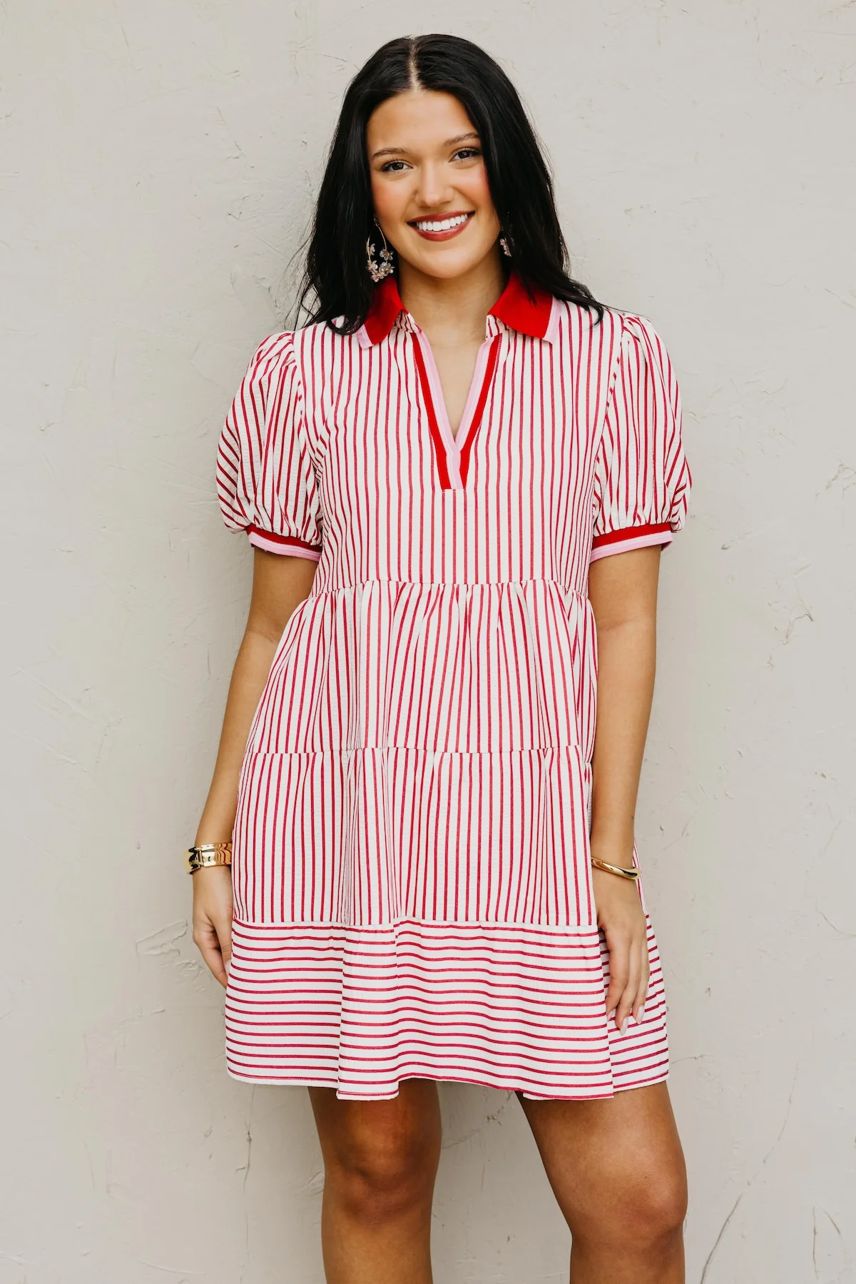 The Patrick Puff Sleeve Mini Dress - Image 8