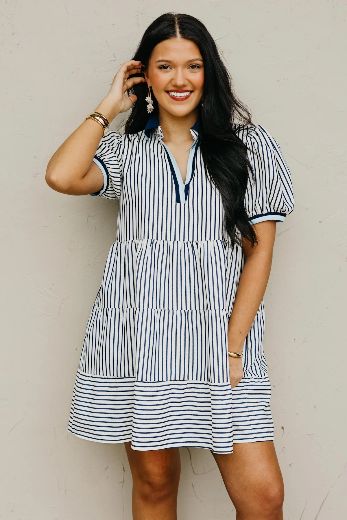 The Patrick Puff Sleeve Mini Dress - Image 7