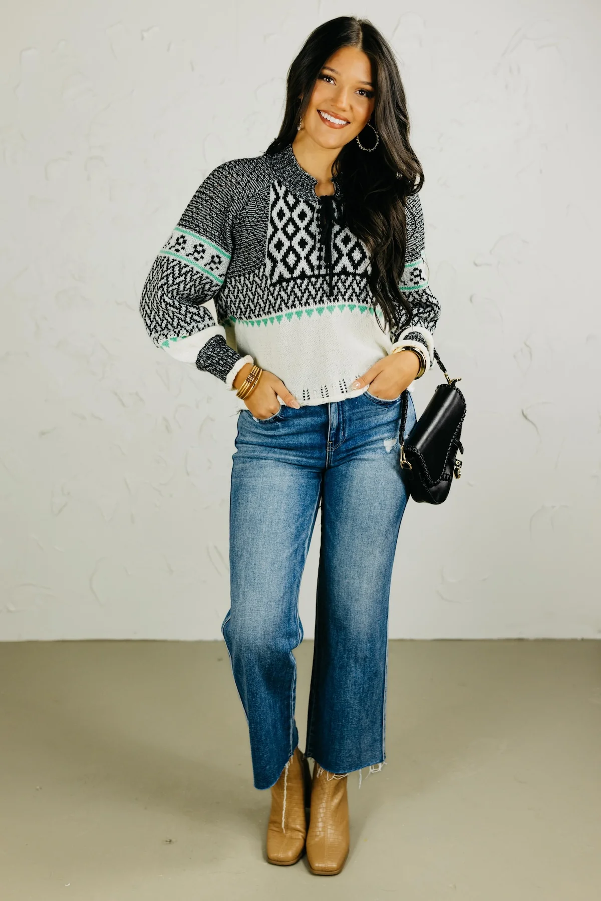 The Penelope Tie Pointelle Sweater - Image 5