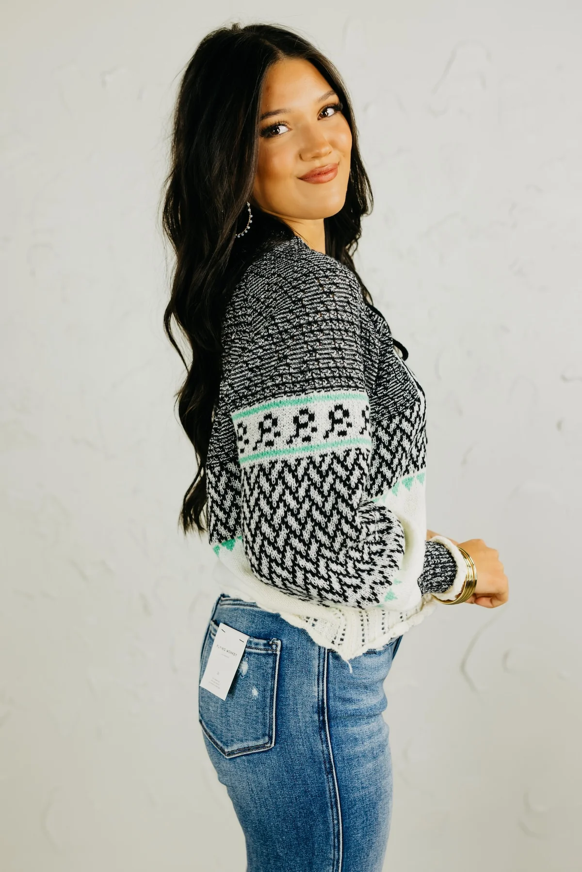 The Penelope Tie Pointelle Sweater - Image 6