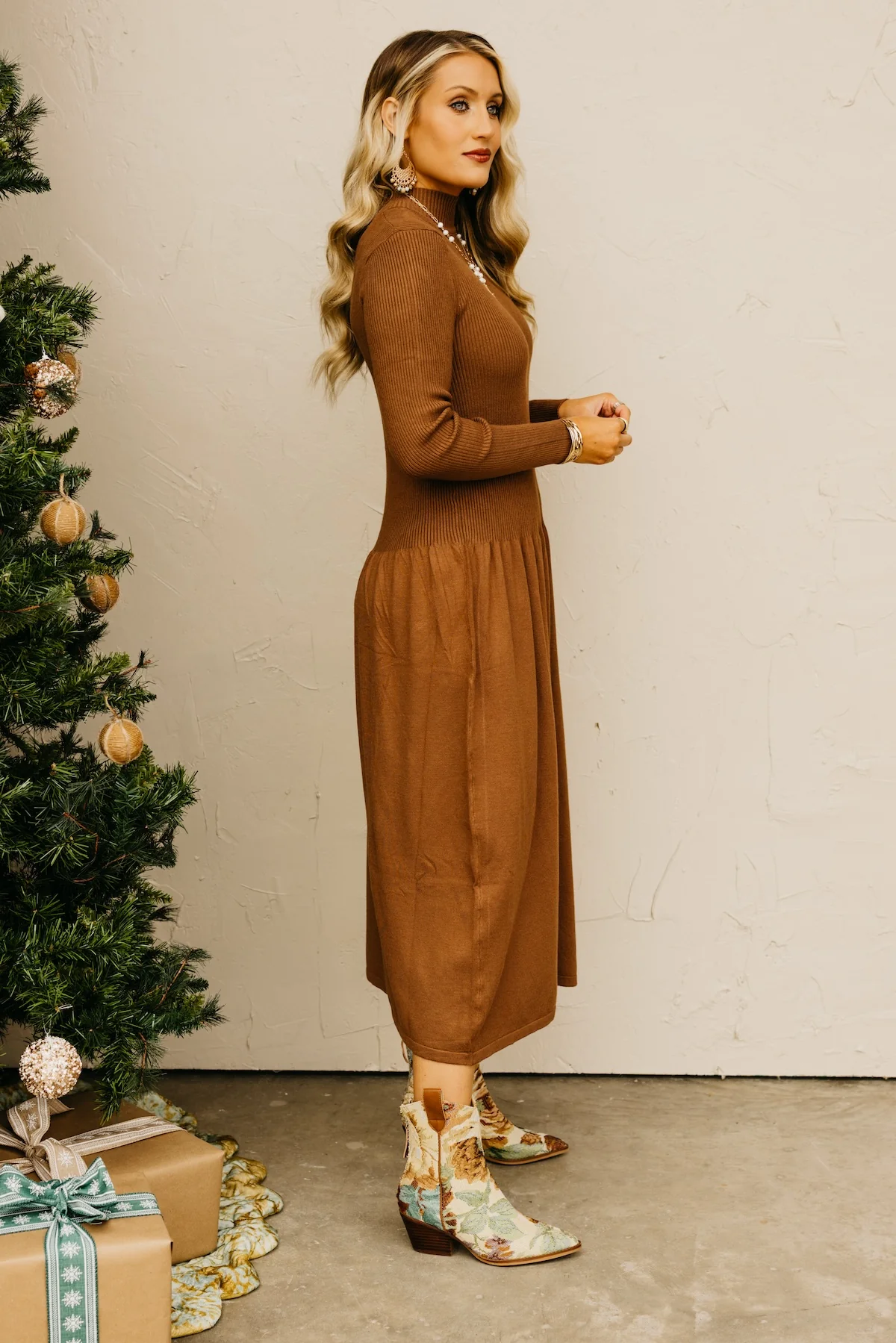 The Pepper Ribbed Midi Sweater Dress - Image 13