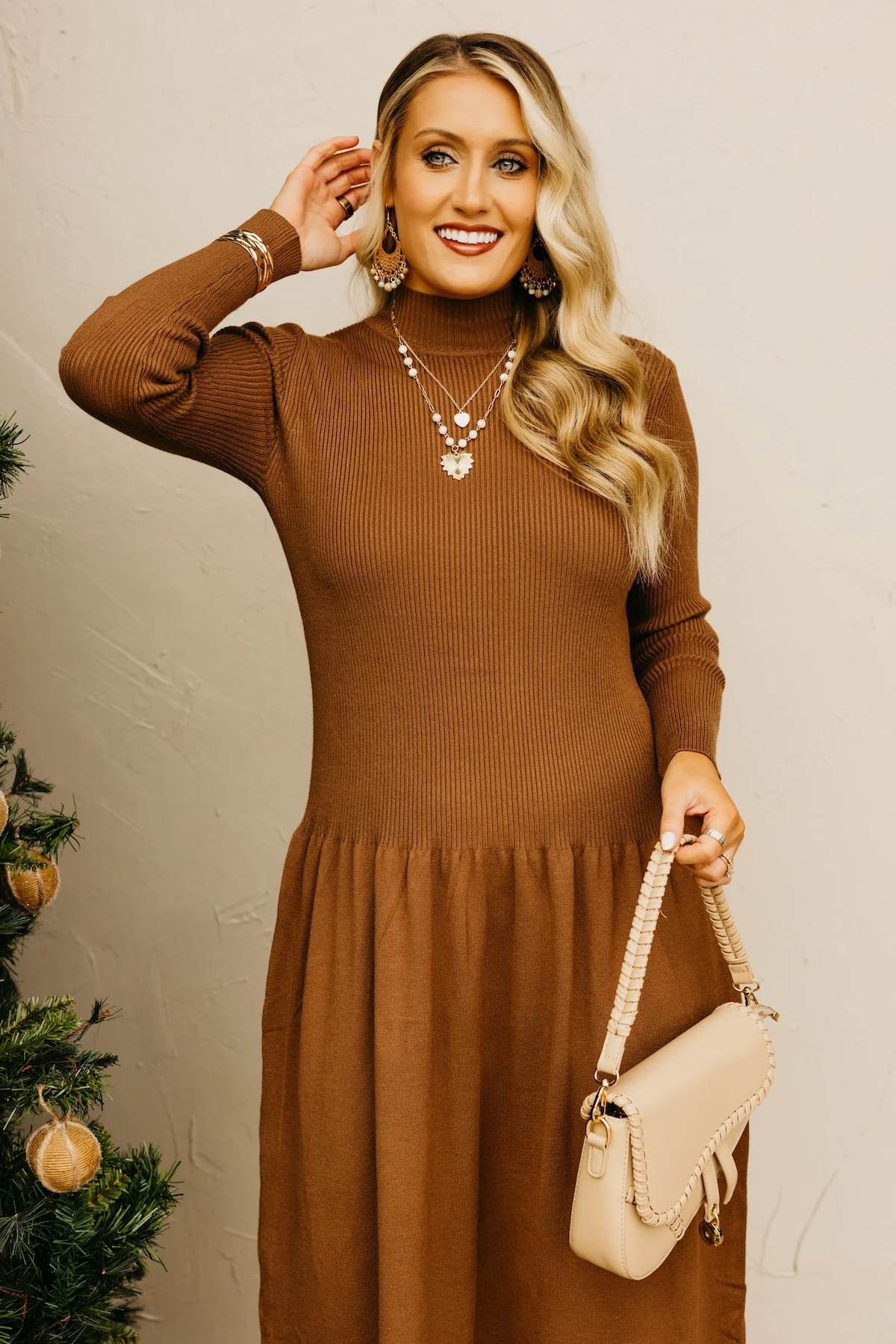 The Pepper Ribbed Midi Sweater Dress - Image 4