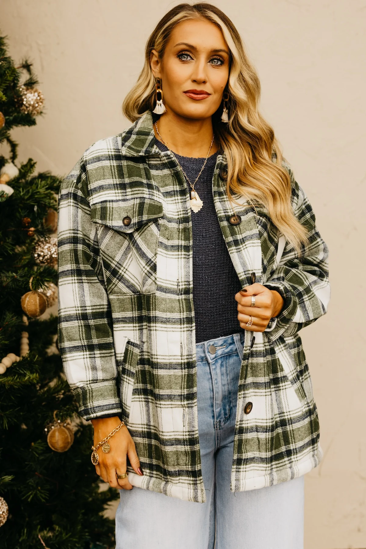 The Perrin Plaid Fleece Lined Shacket - Image 11