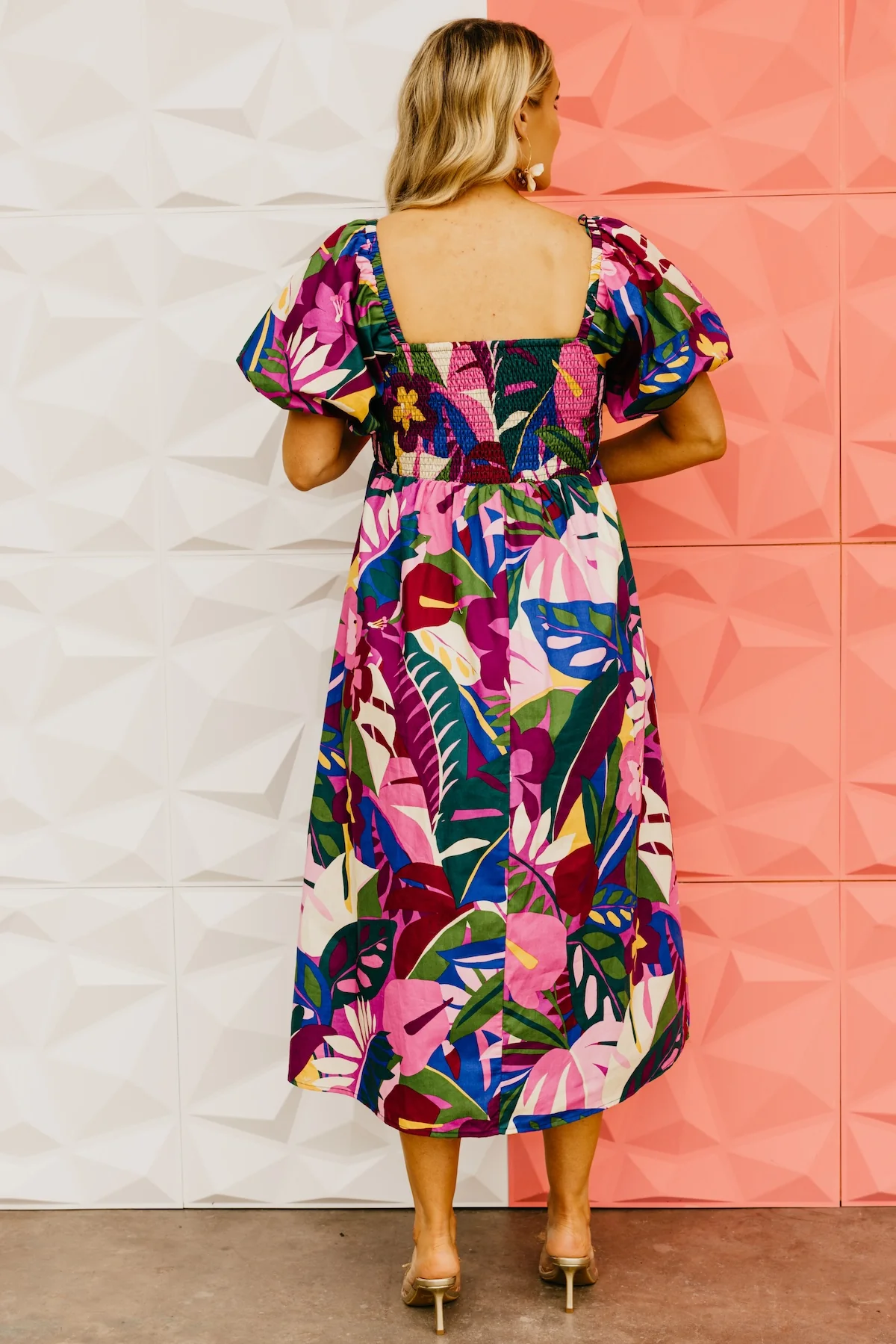 The Philip Floral Smocked Midi Dress - Image 18