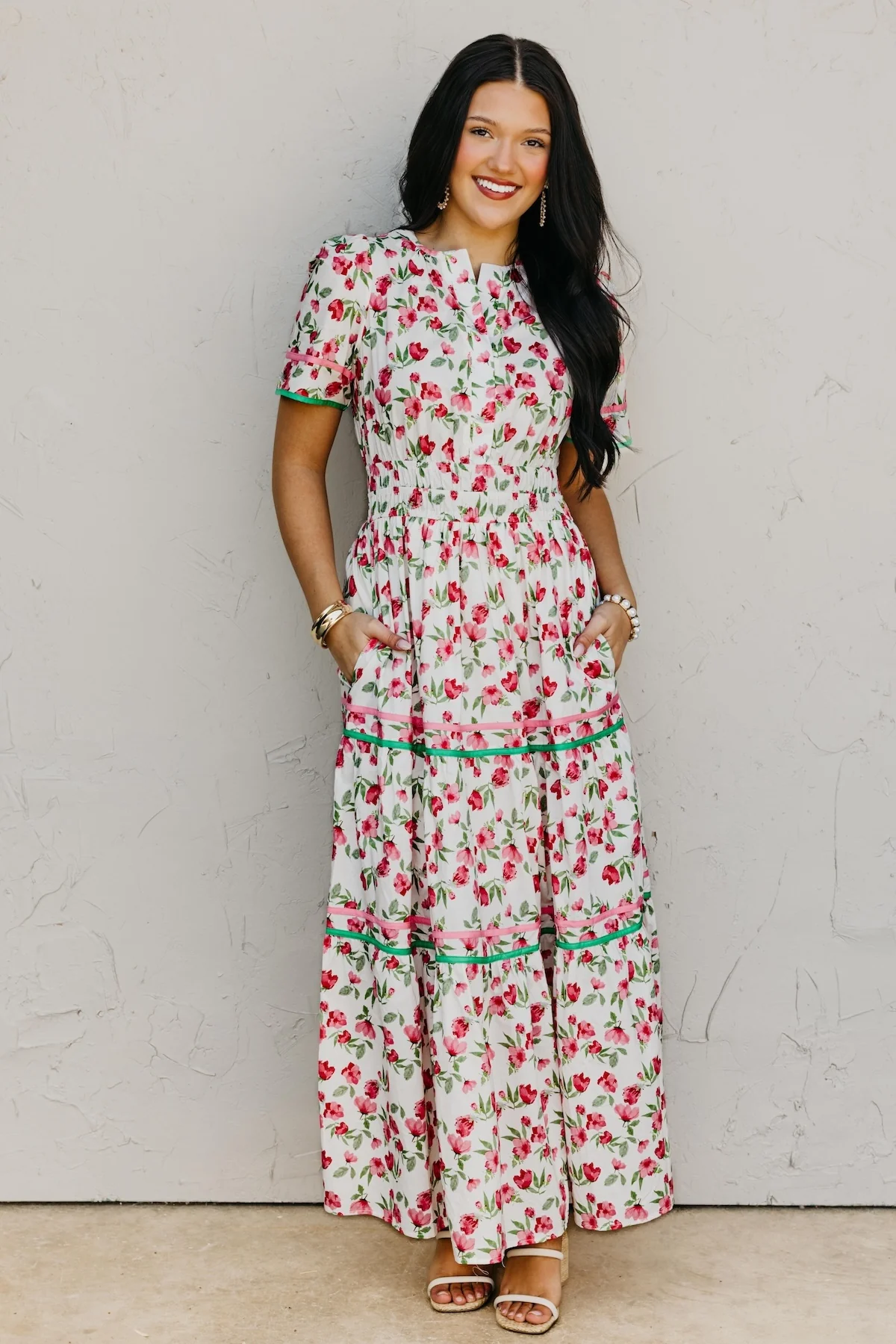The Phoenix Tiered Floral Maxi Dress - Image 3