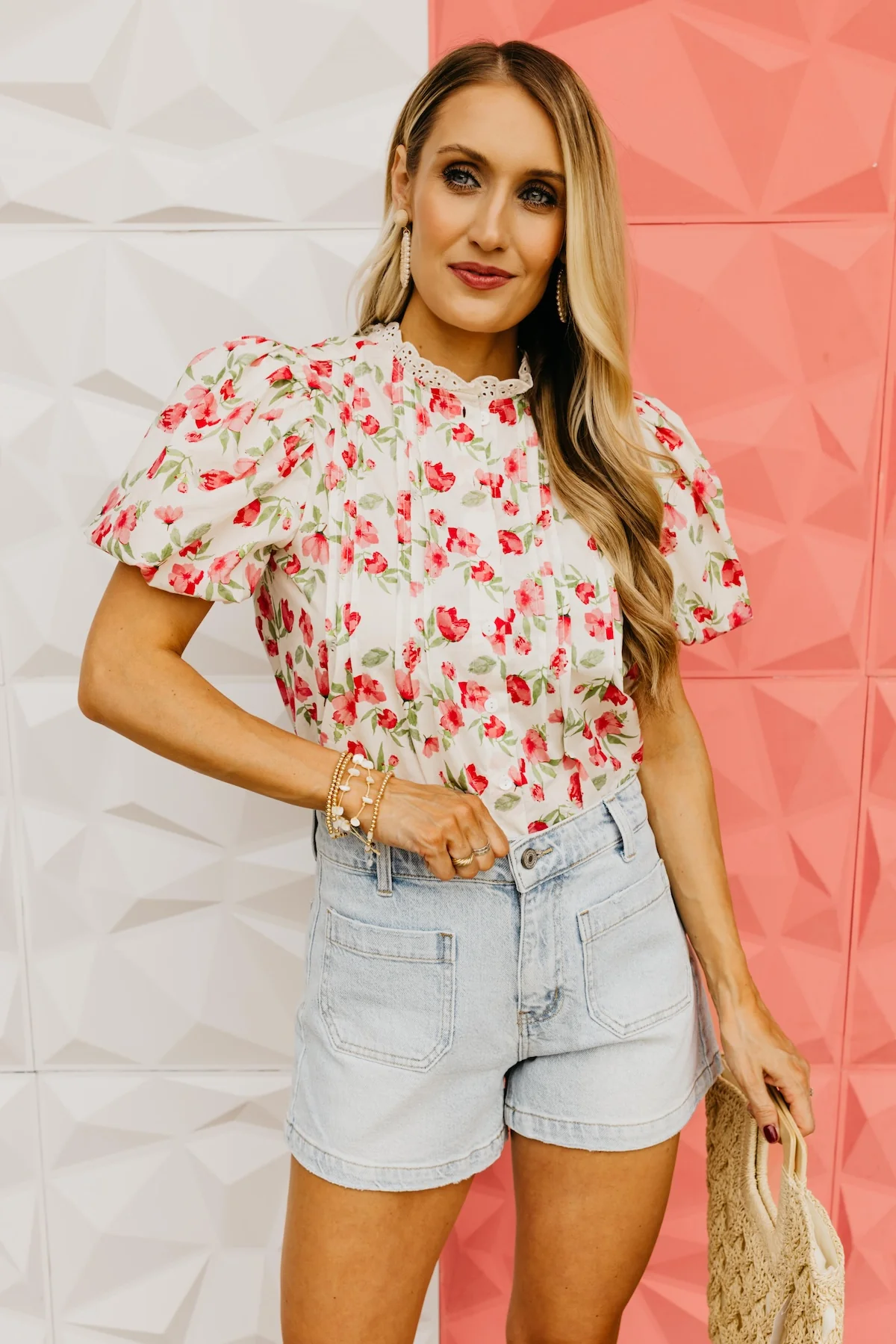 The Prince Floral Pintuck Blouse