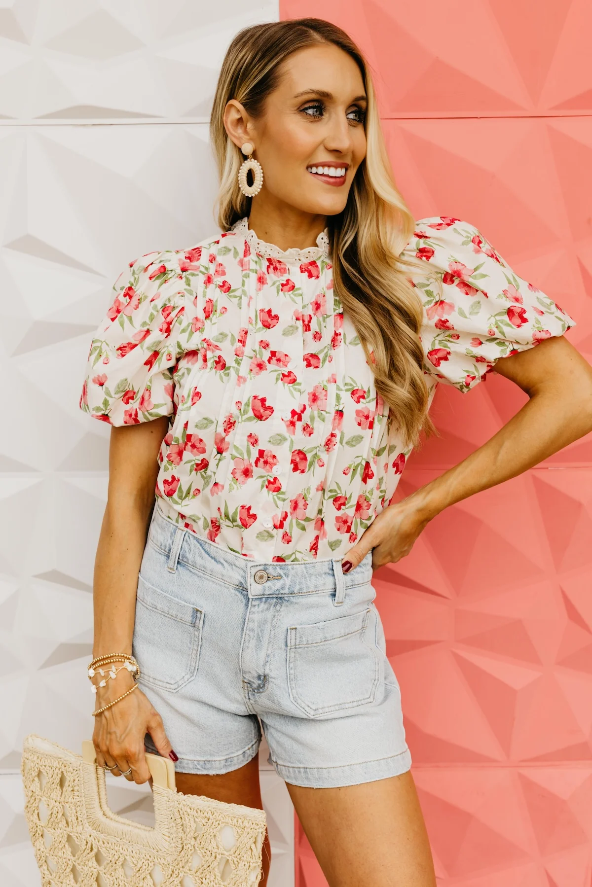 The Prince Floral Pintuck Blouse - Image 3