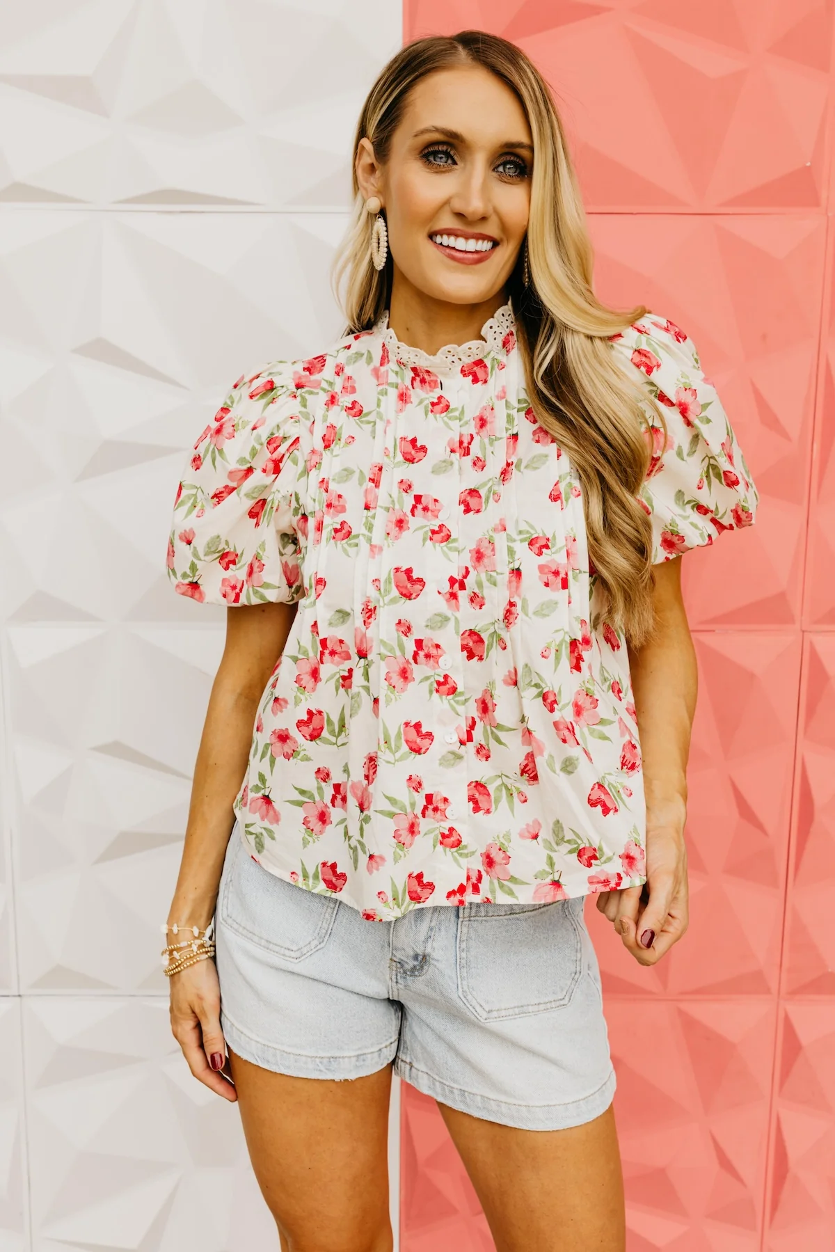 The Prince Floral Pintuck Blouse - Image 8