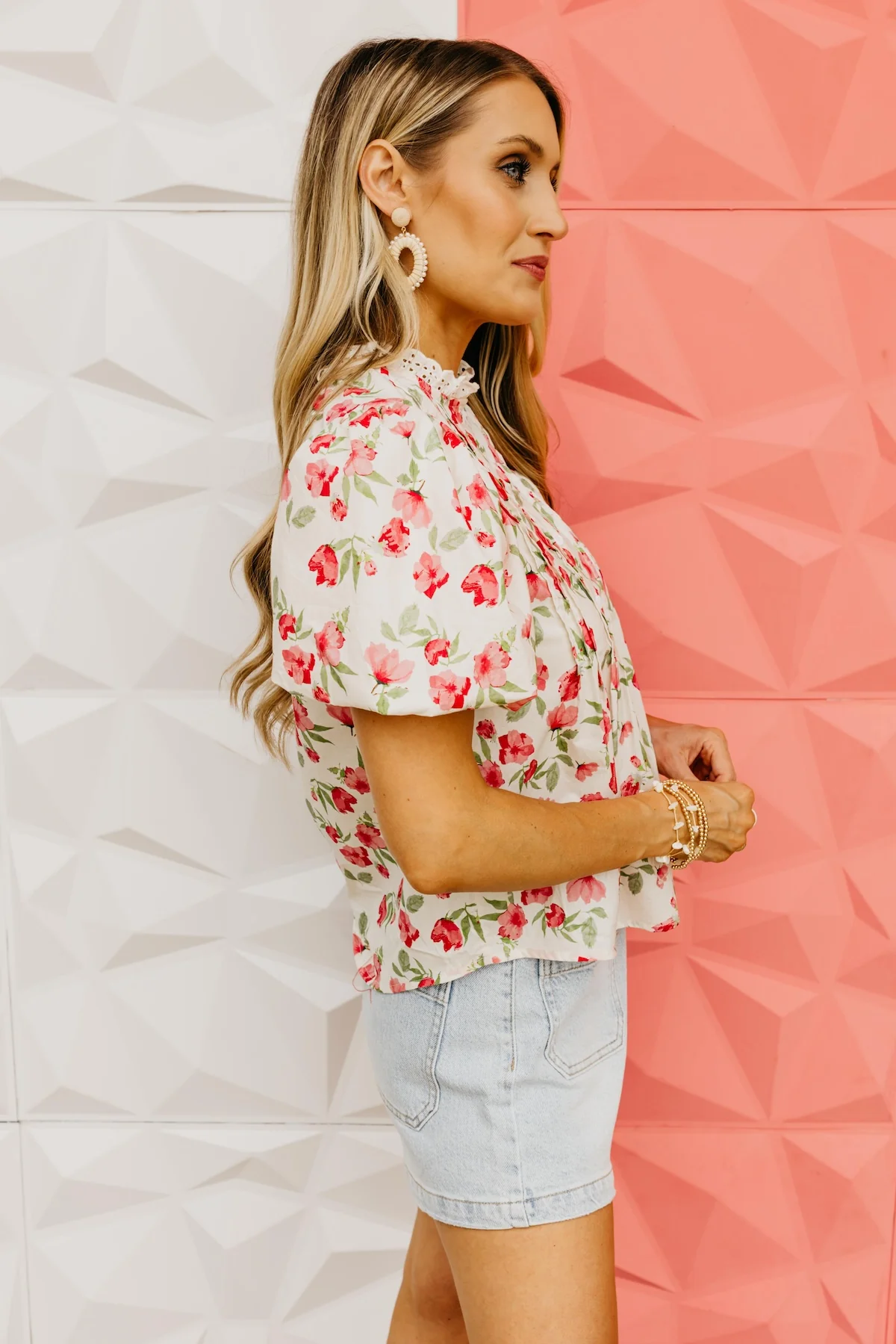 The Prince Floral Pintuck Blouse - Image 9