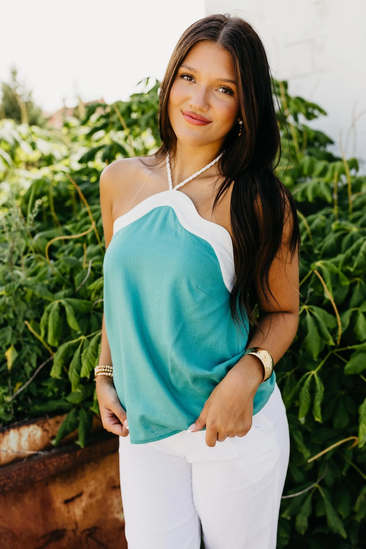 The Raven Wavy Halter Top