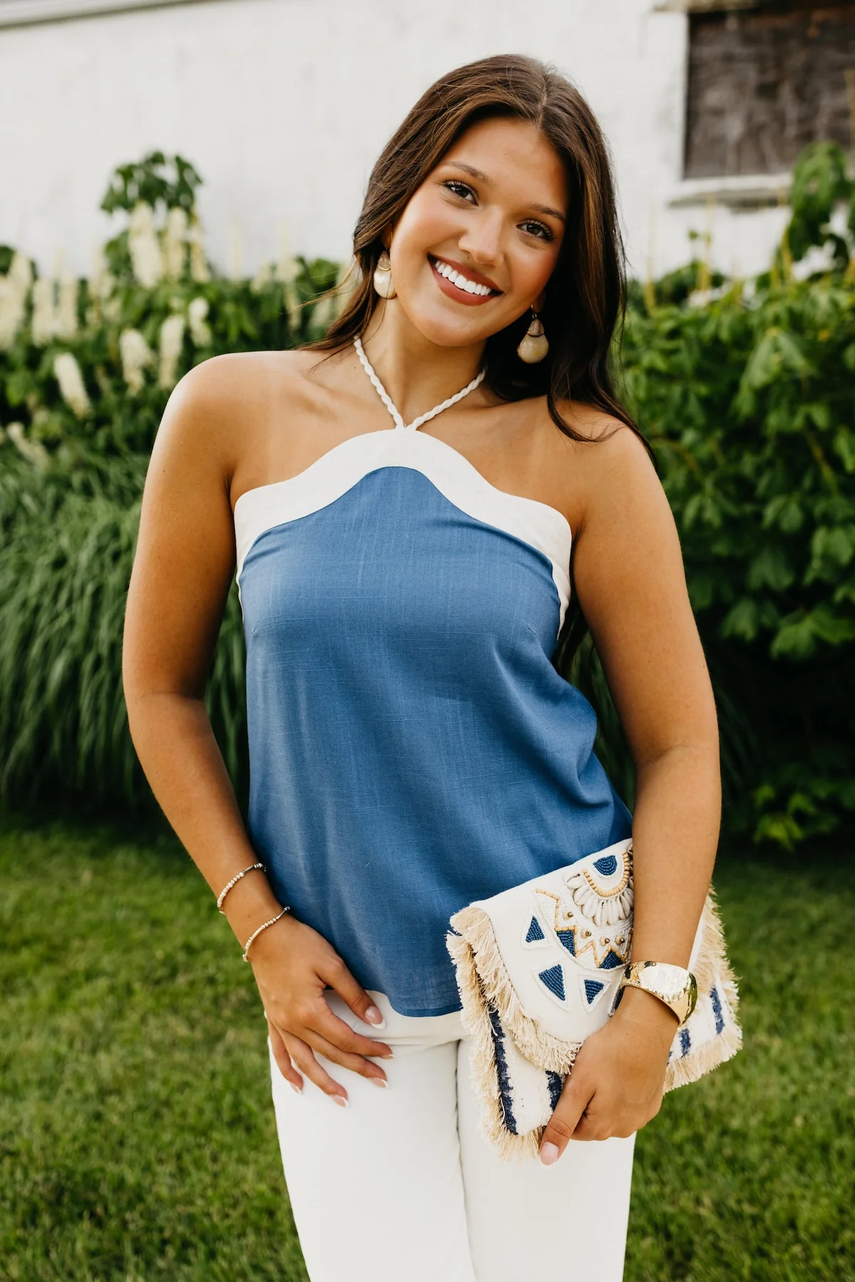 The Raven Wavy Halter Top