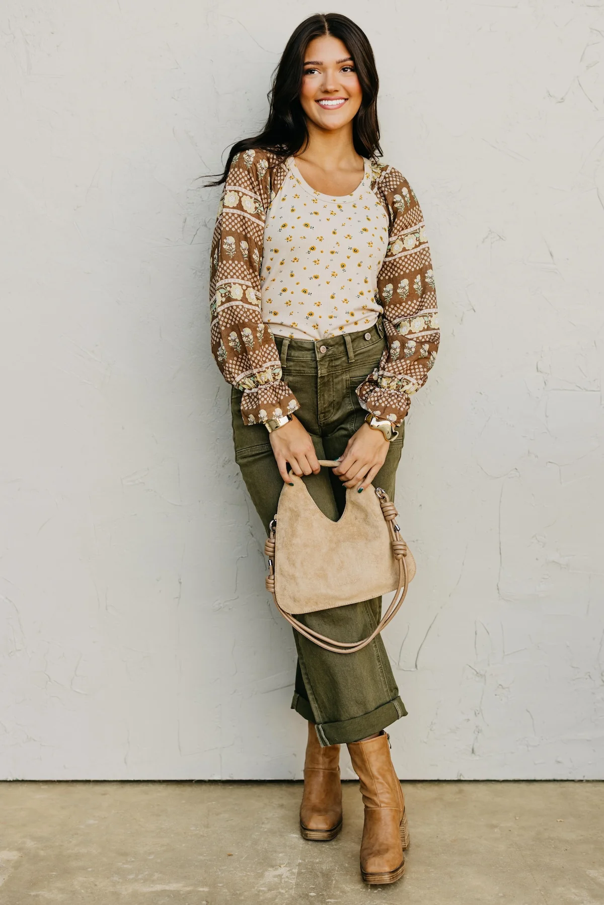 The Rayne Mixed Media Floral Top - Image 3