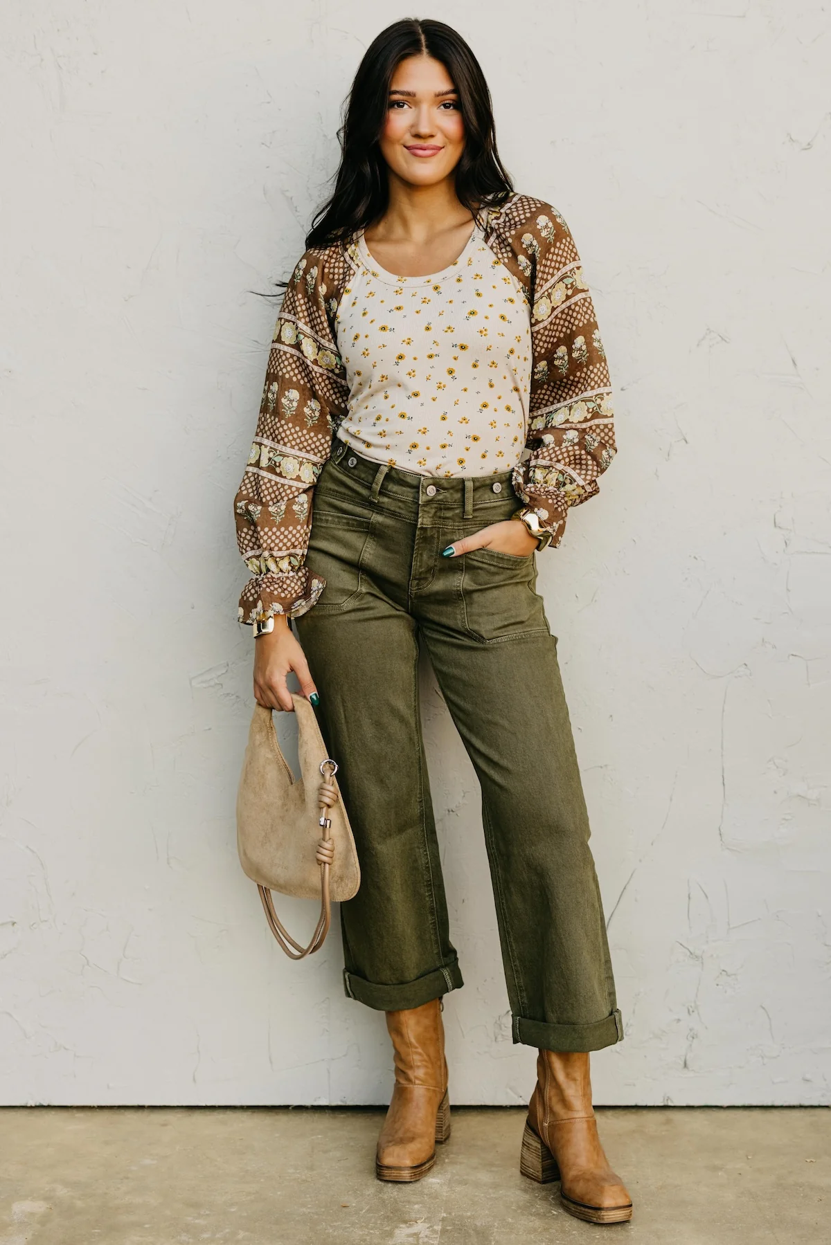 The Rayne Mixed Media Floral Top - Image 5