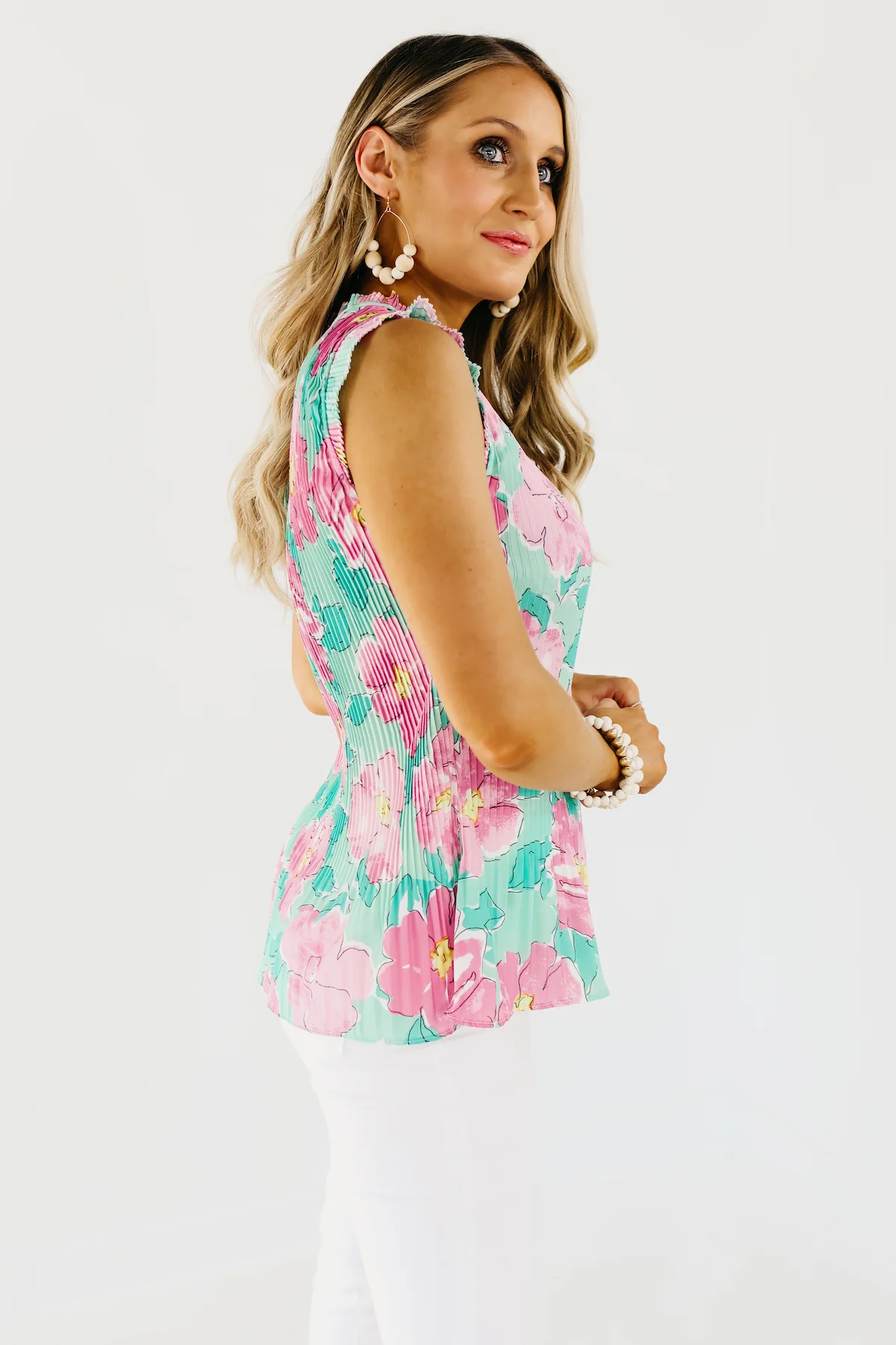 The Reed Pleated Floral Print Blouse - FINAL SALE - Image 11