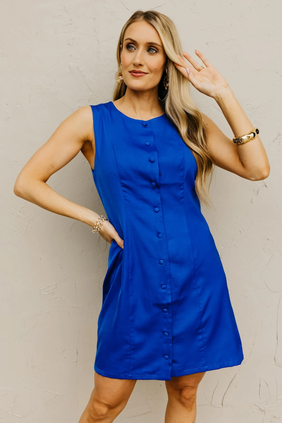 The Remi Button Front Mini Dress