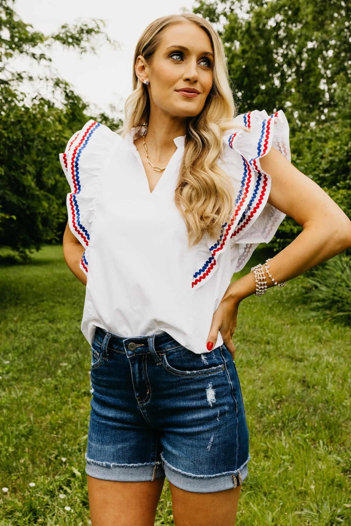 The Roberto Flutter Sleeve Top - Image 3