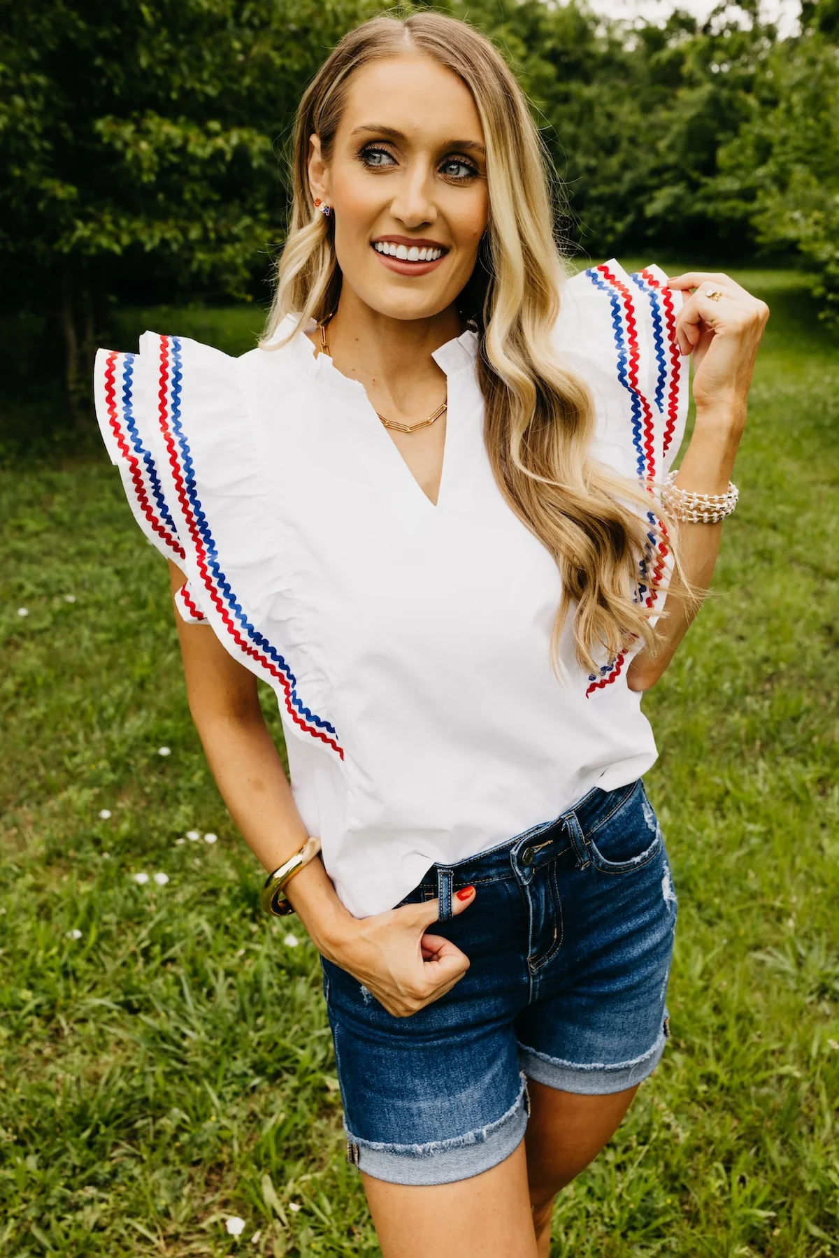The Roberto Flutter Sleeve Top - Image 5