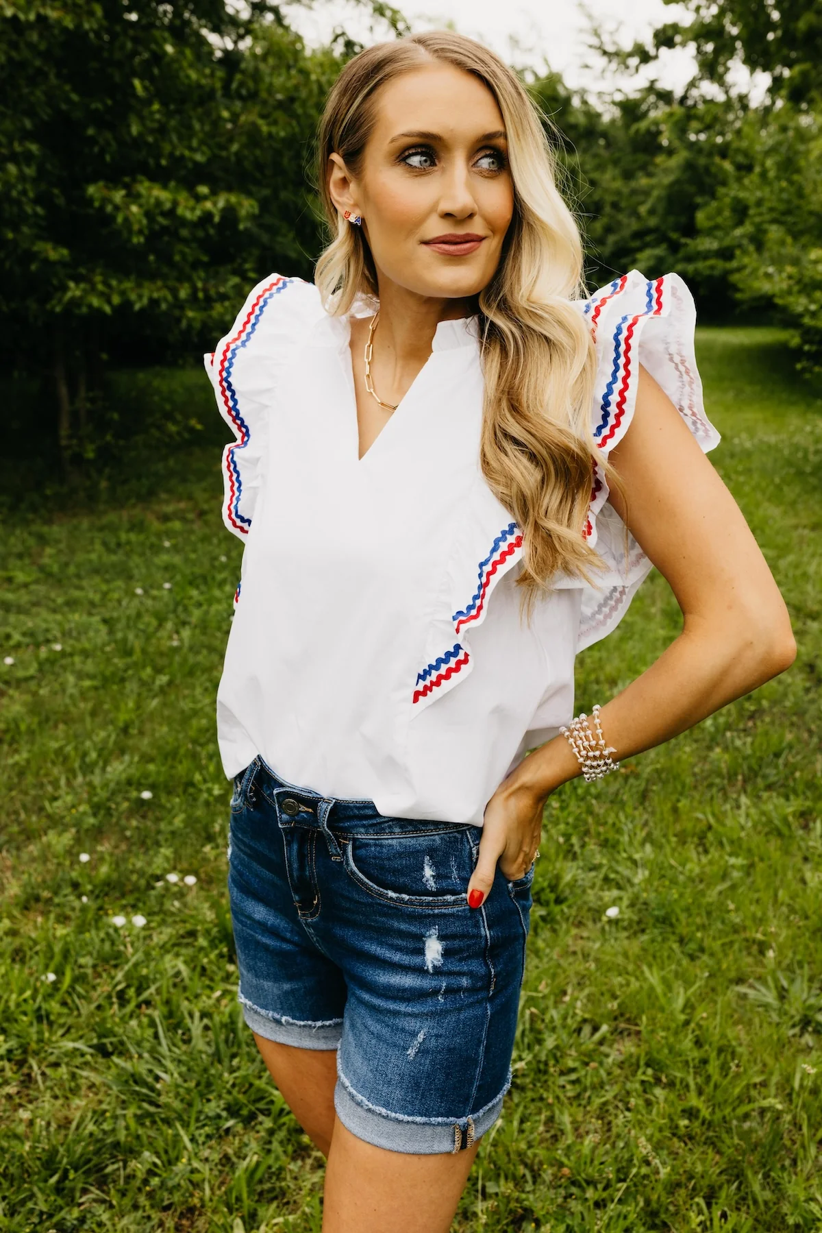 The Roberto Flutter Sleeve Top - Image 6