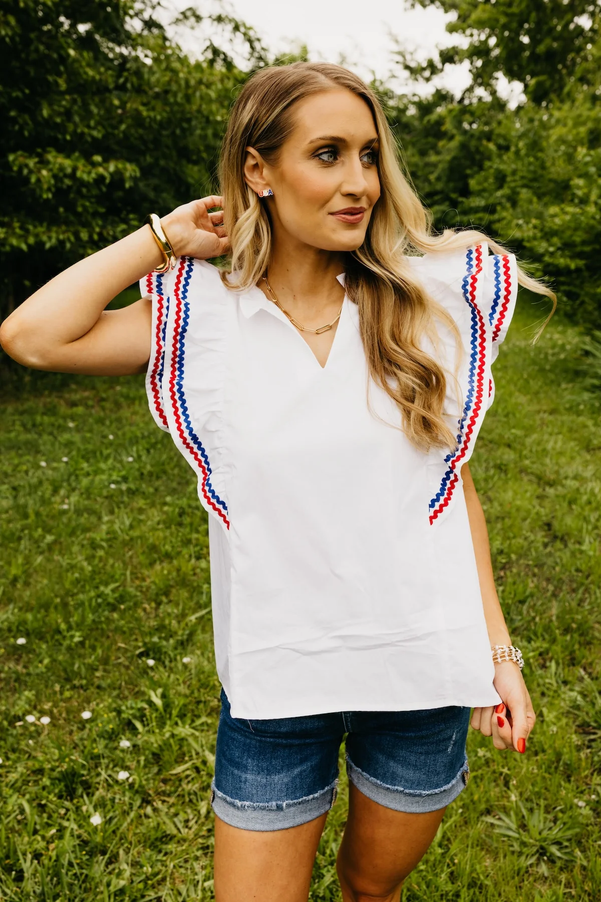 The Roberto Flutter Sleeve Top - Image 7