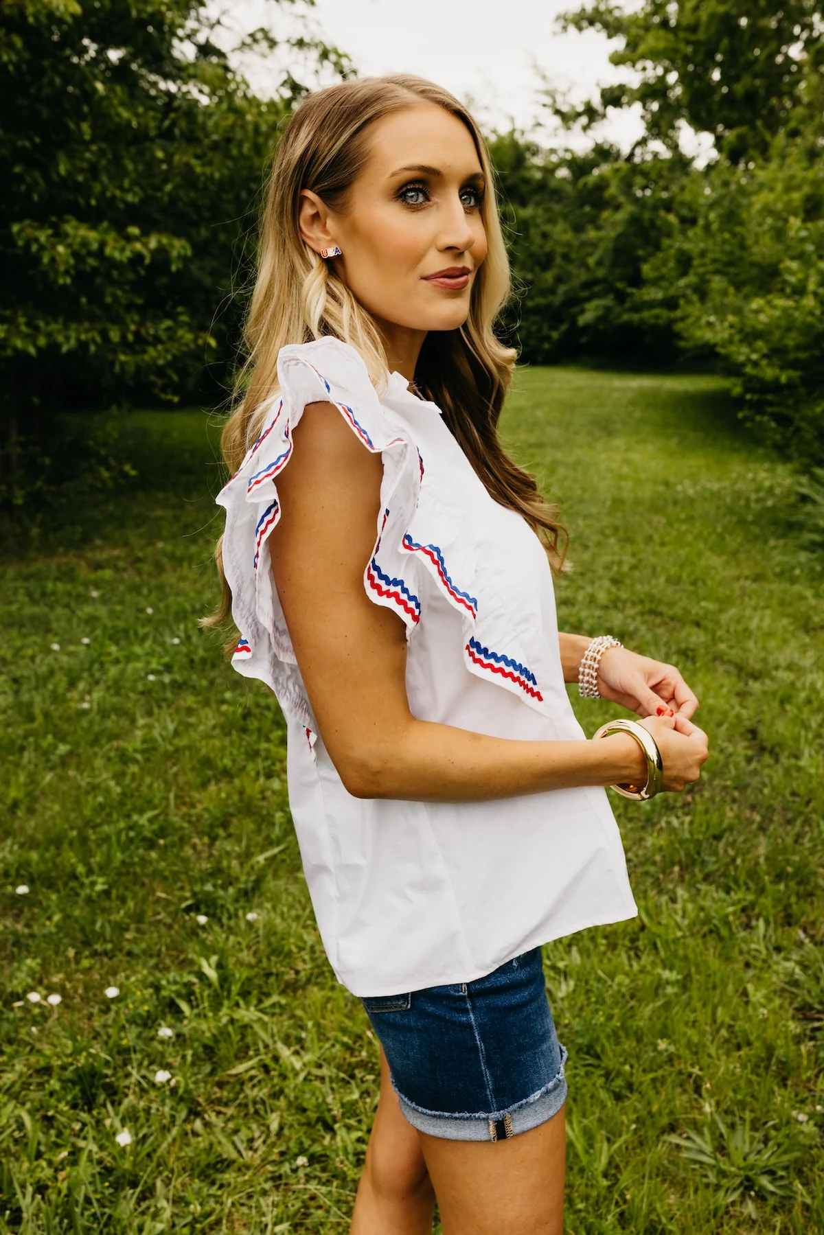 The Roberto Flutter Sleeve Top - Image 8