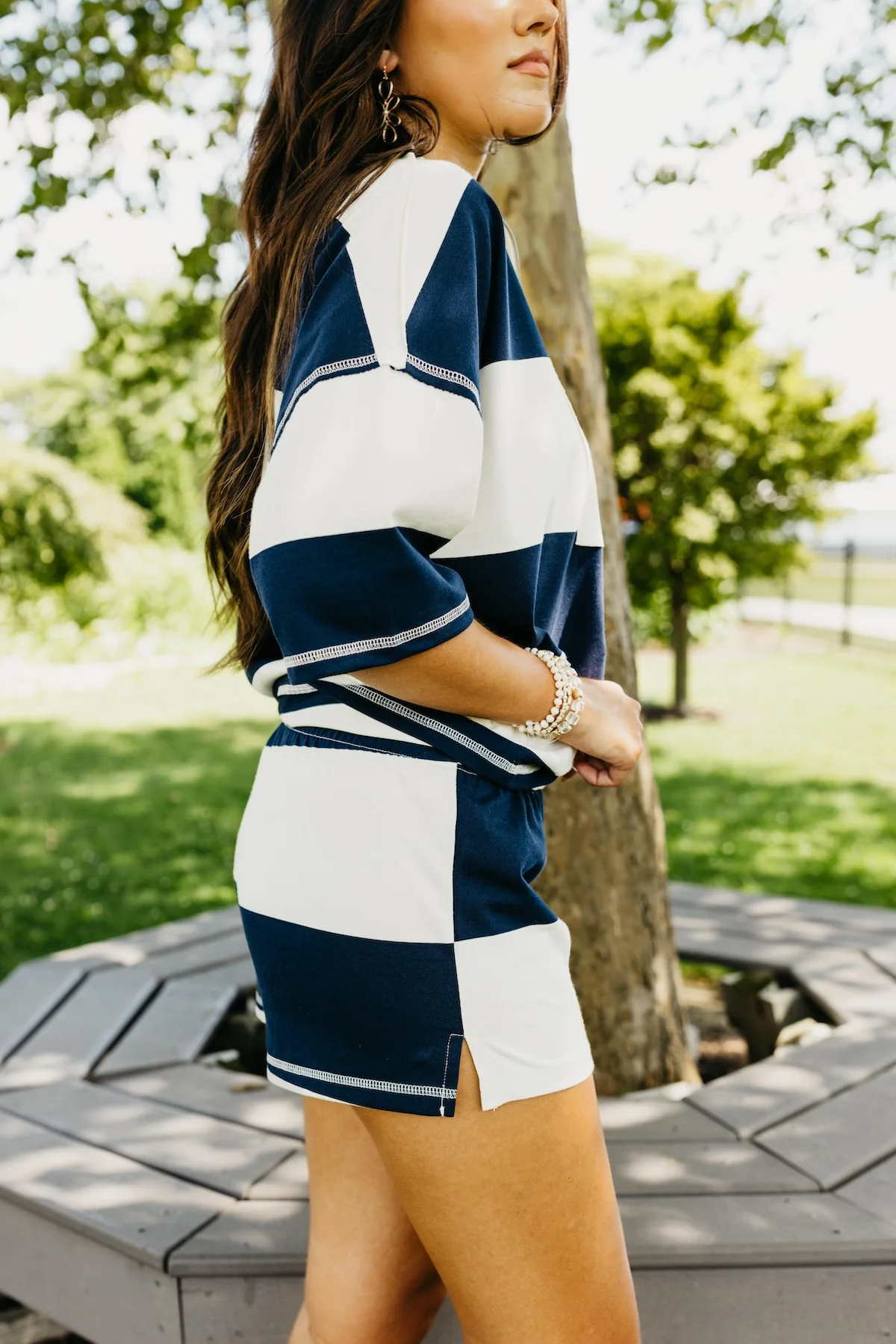 The Rocco Striped Knit Shorts - Image 2
